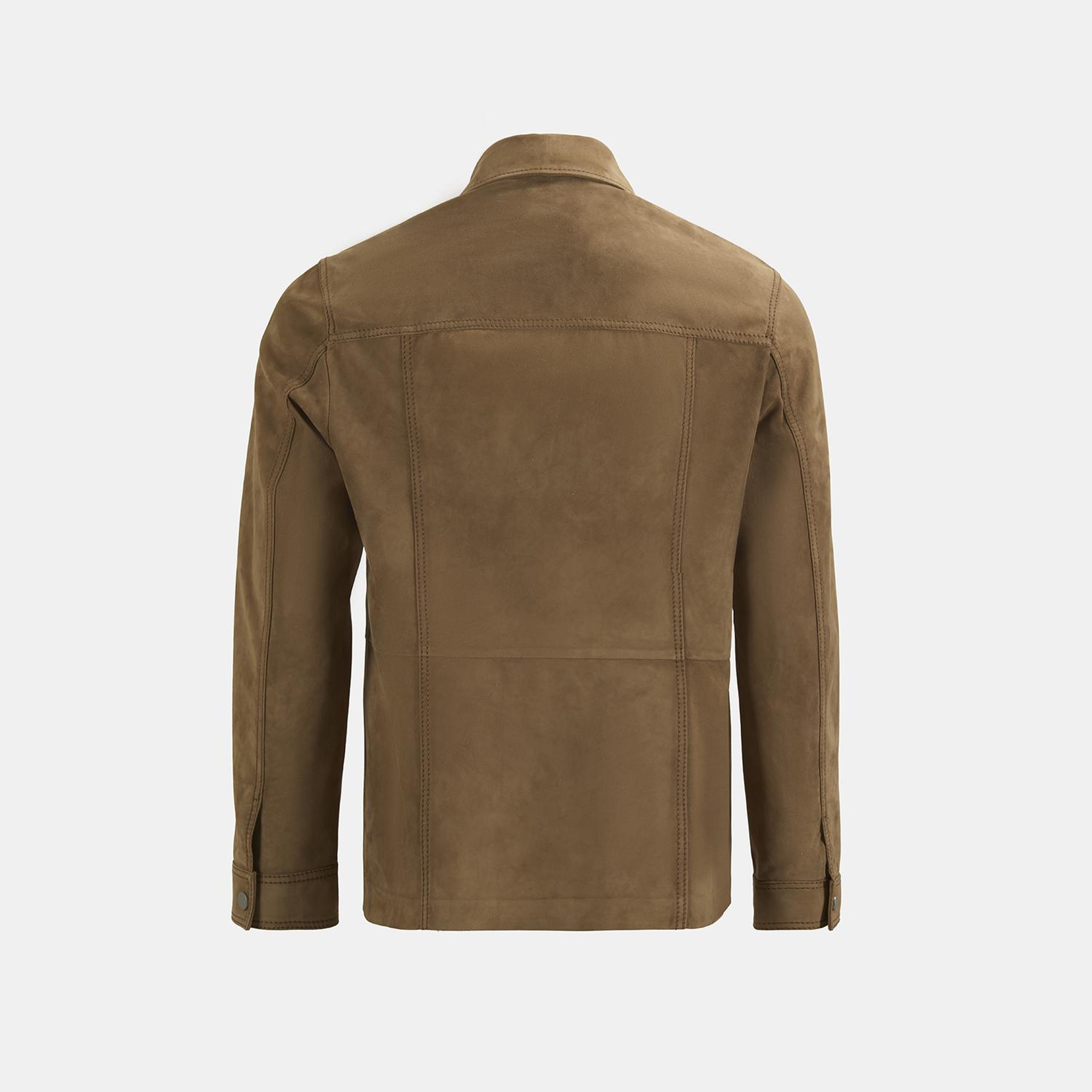 Erkek Taba Uzun Kollu Gömlek Yaka Süet Ceket