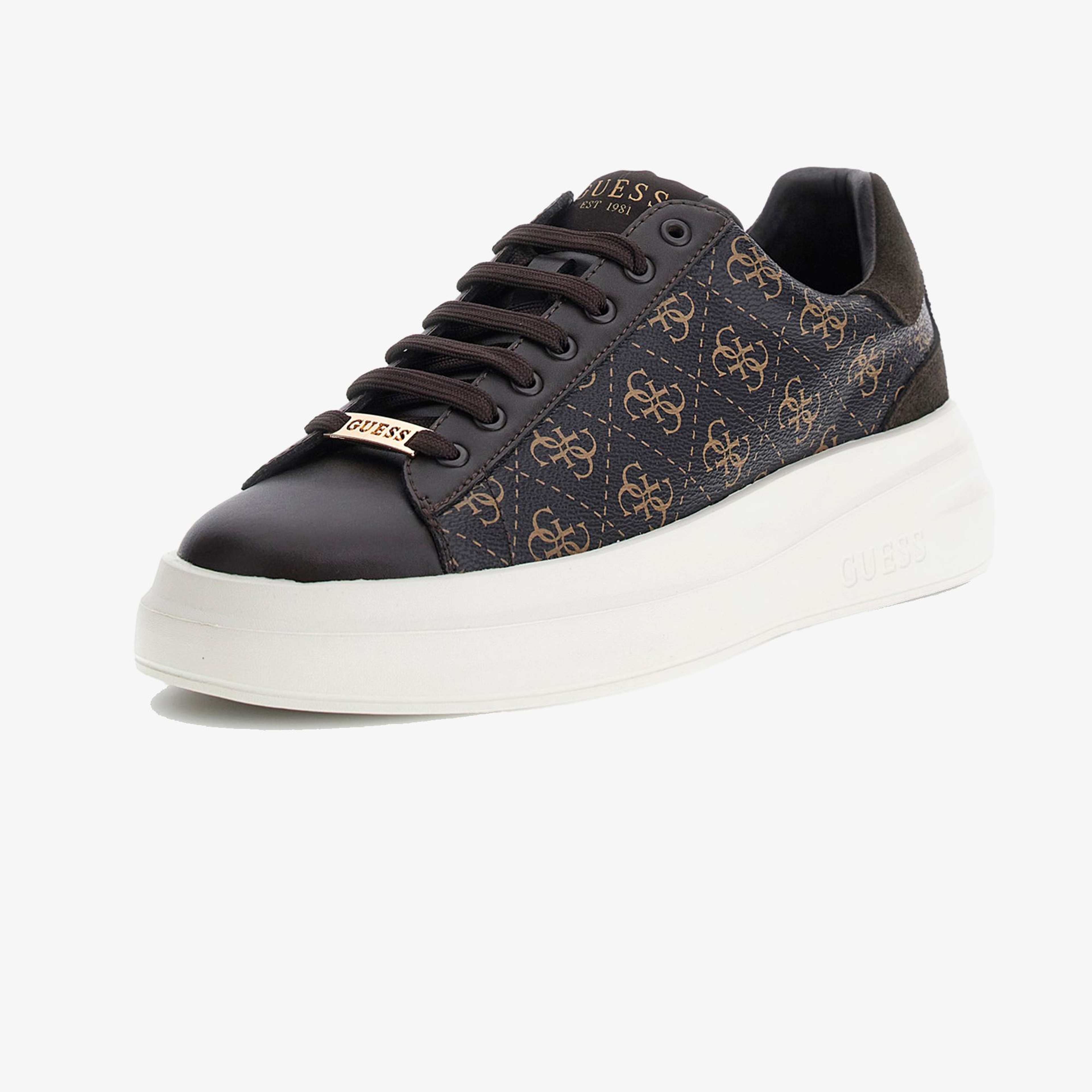 Guess Elba Logo Erkek Kahverengi Sneaker