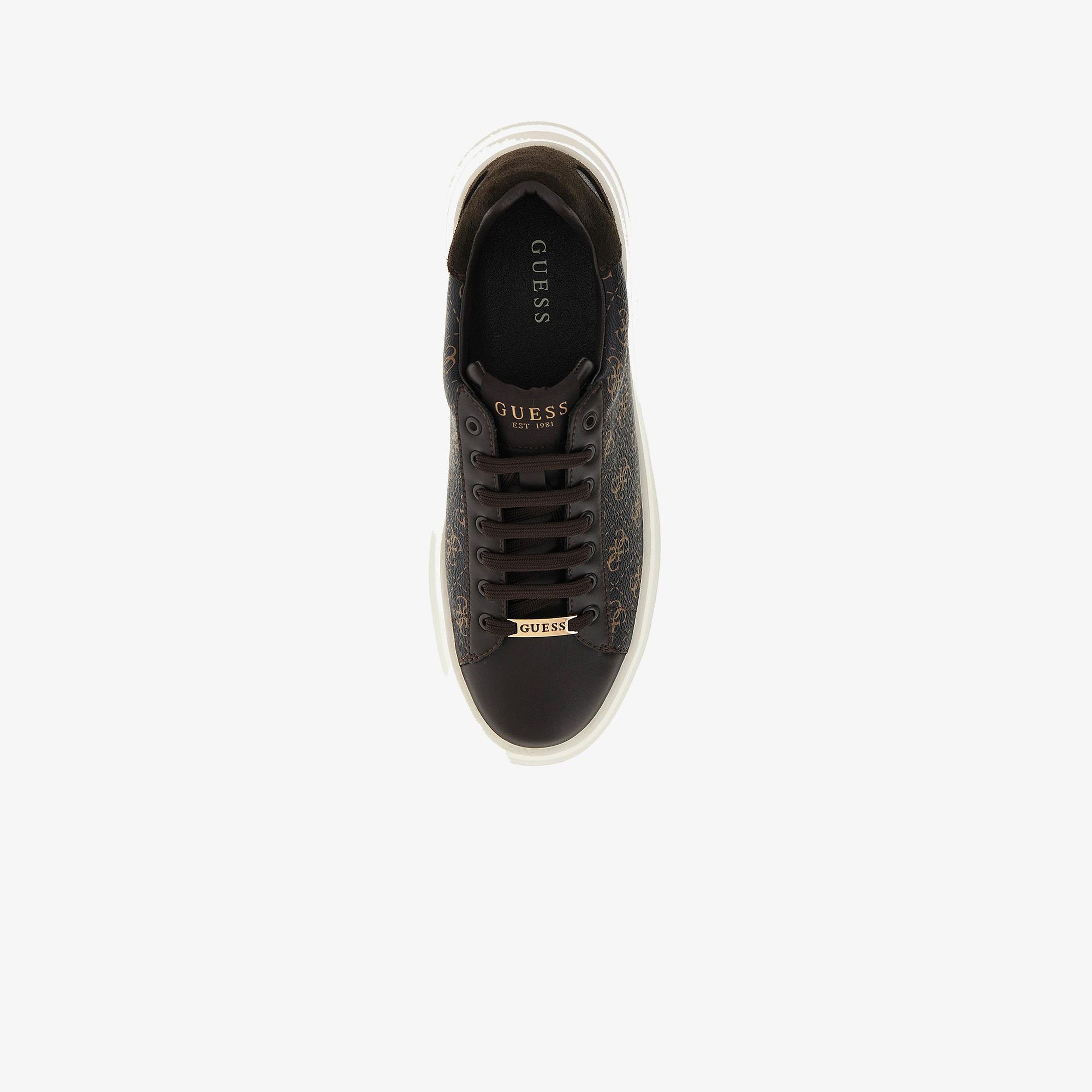 Guess Elba Logo Erkek Kahverengi Sneaker