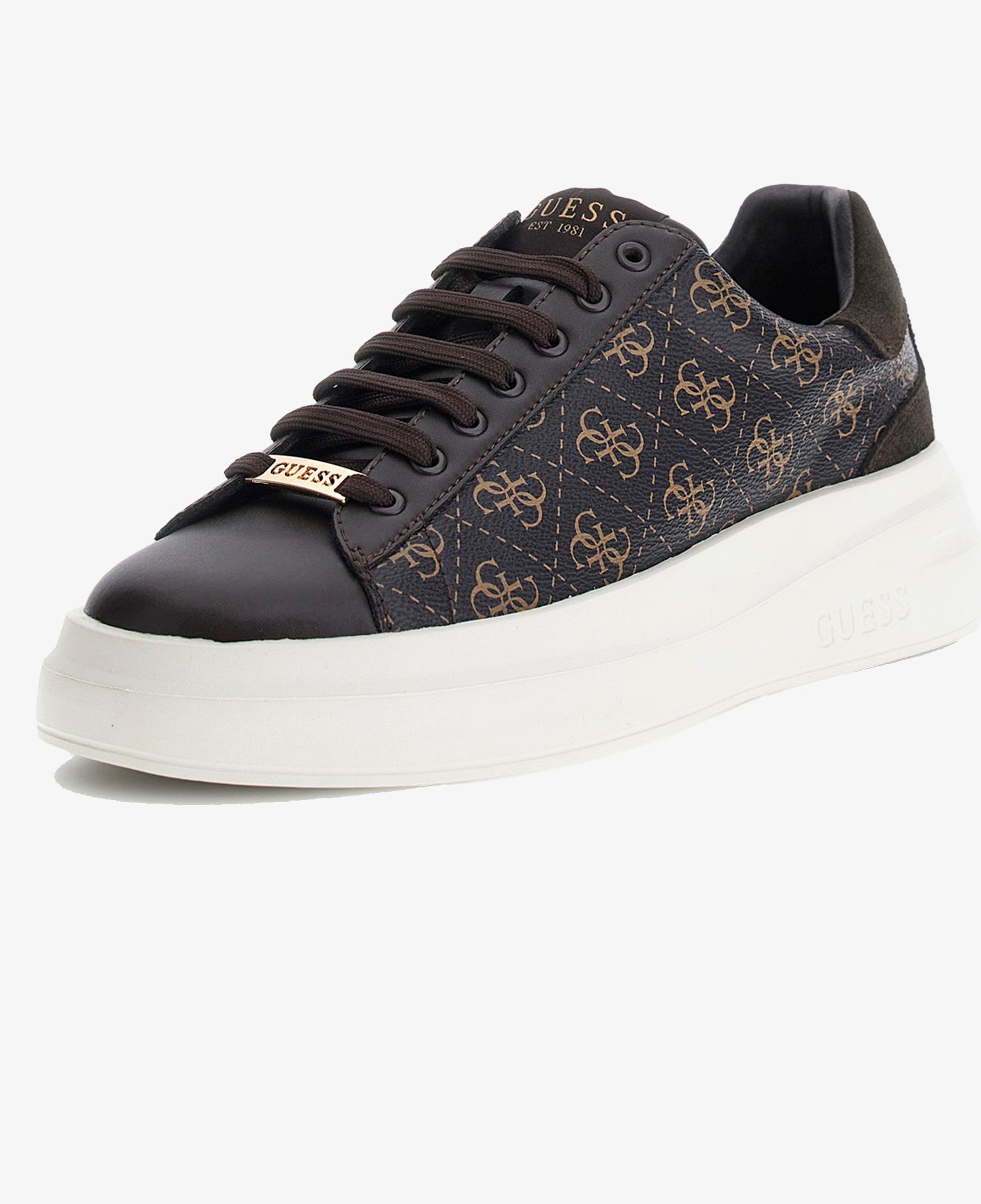 Guess Elba Logo Erkek Kahverengi Sneaker