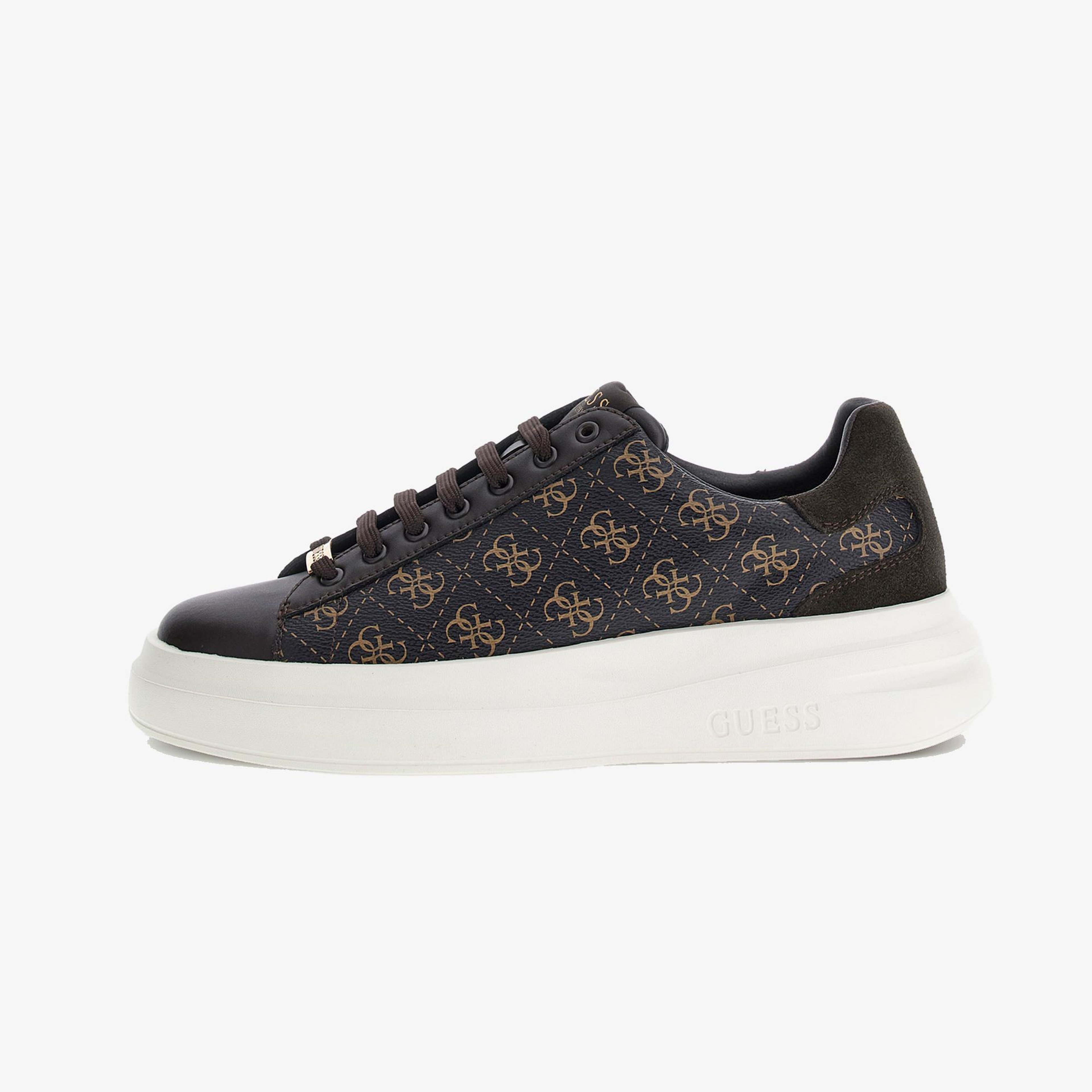 Guess Elba Logo Erkek Kahverengi Sneaker