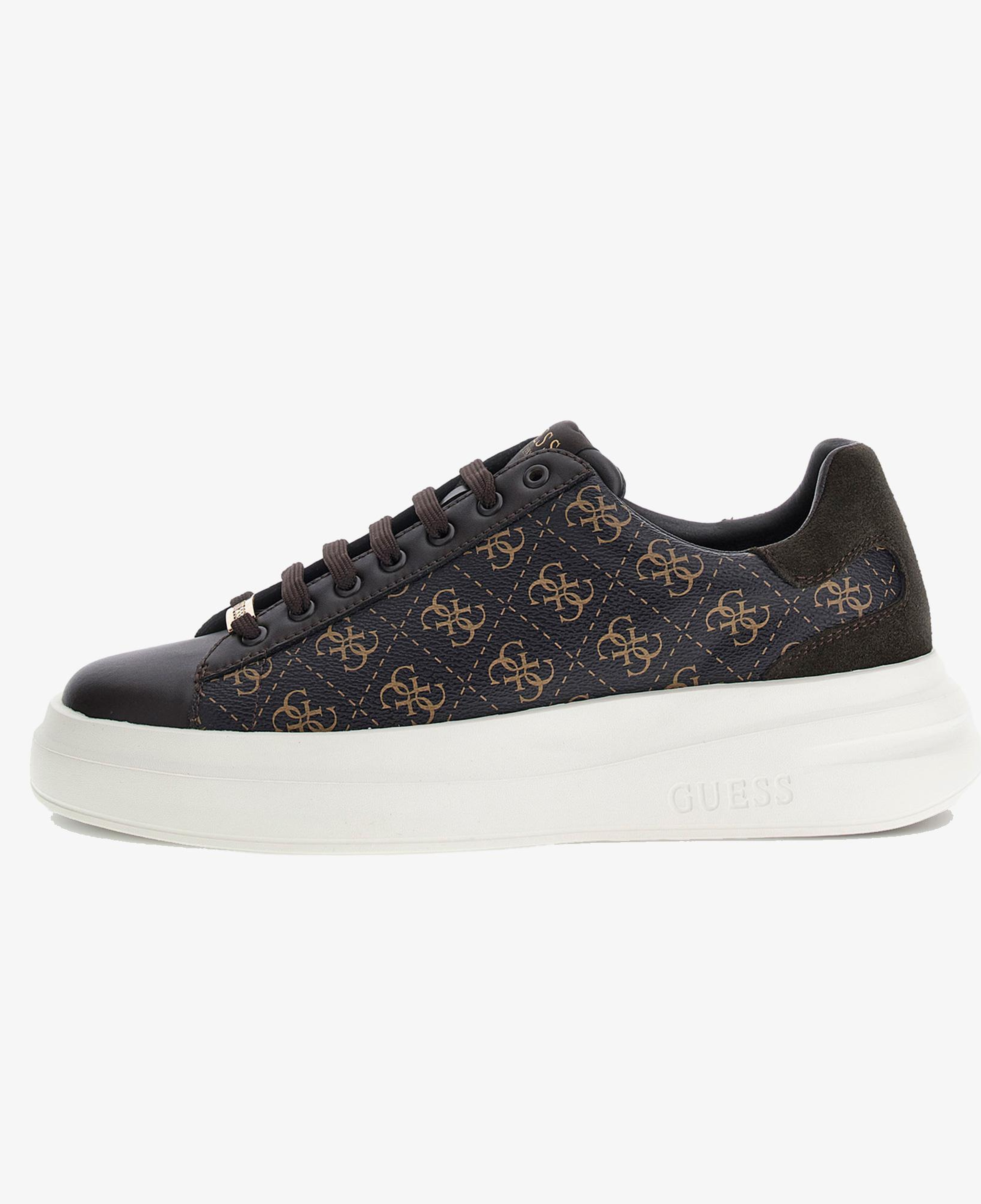 Guess Elba Logo Erkek Kahverengi Sneaker
