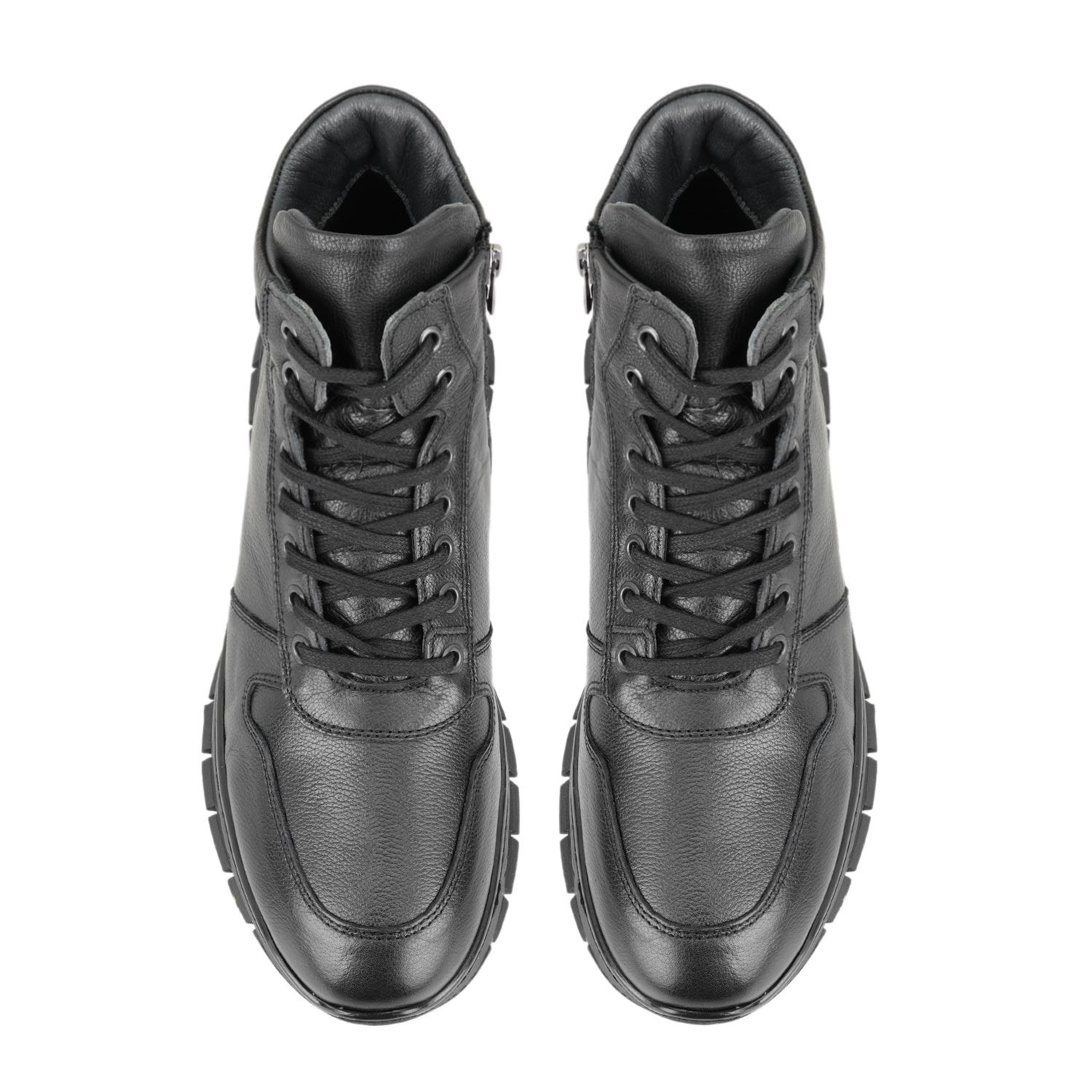 Duane Siyah Erkek Fermuarlı Deri Bot