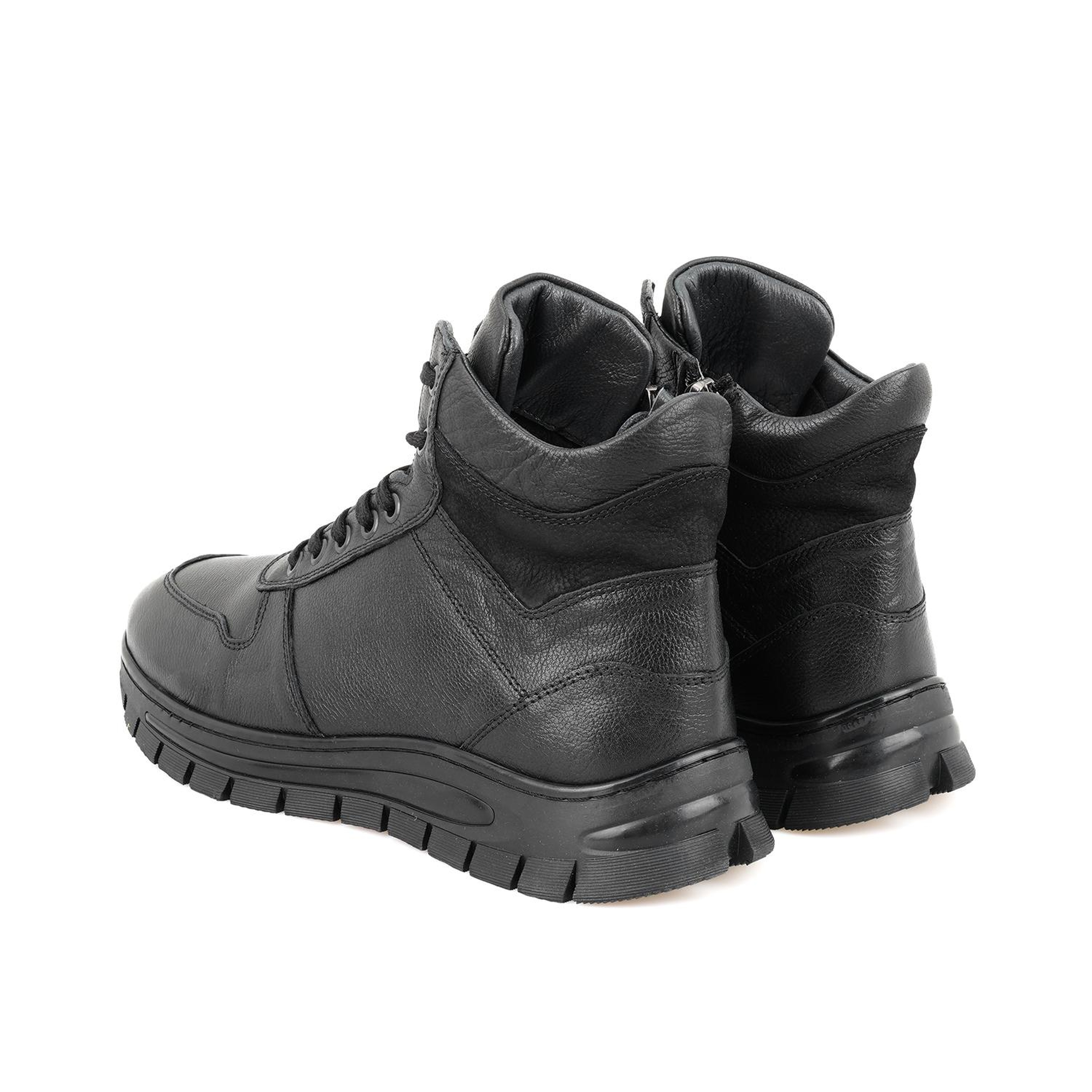 Duane Siyah Erkek Fermuarlı Deri Bot