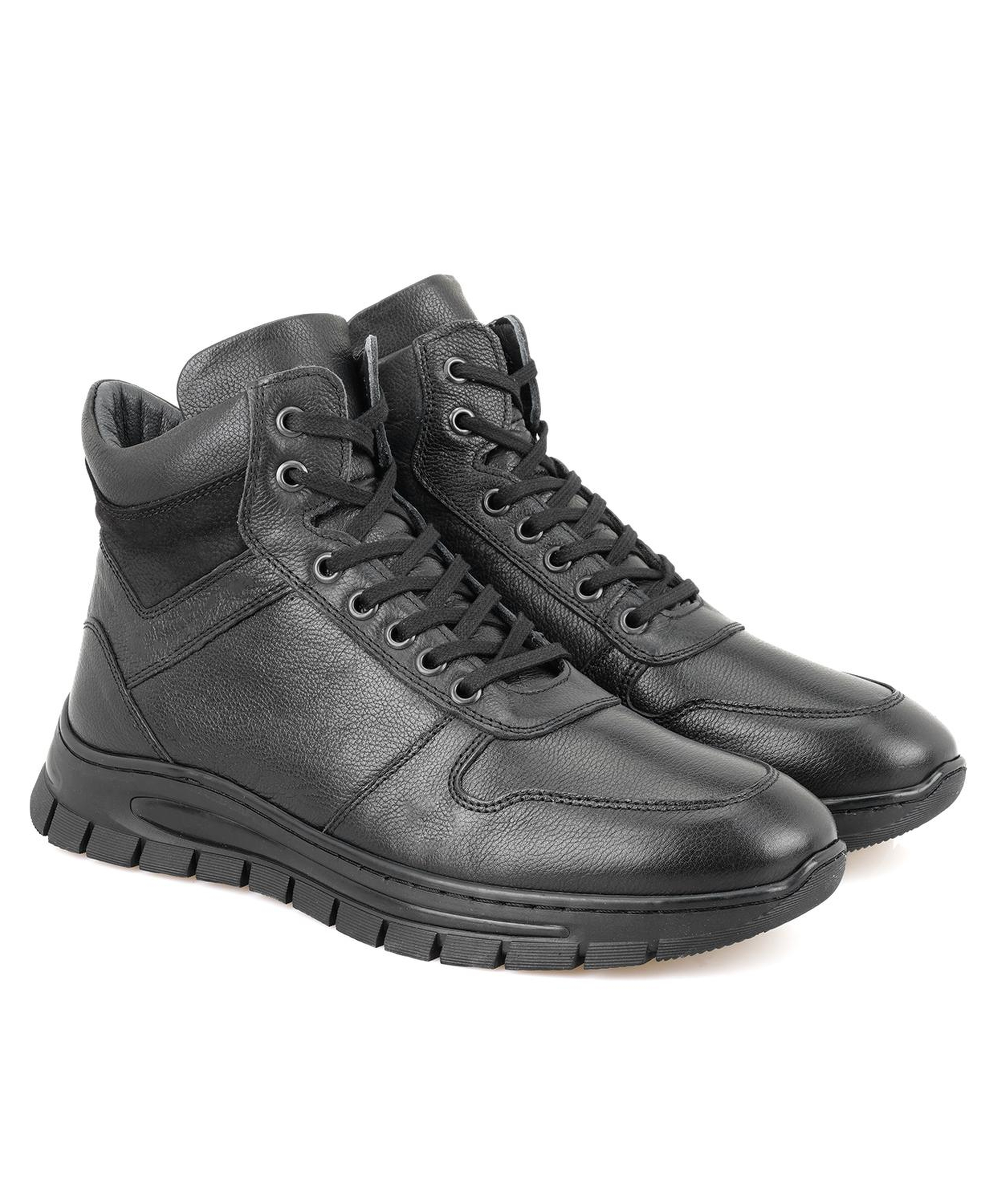 Duane Siyah Erkek Fermuarlı Deri Bot