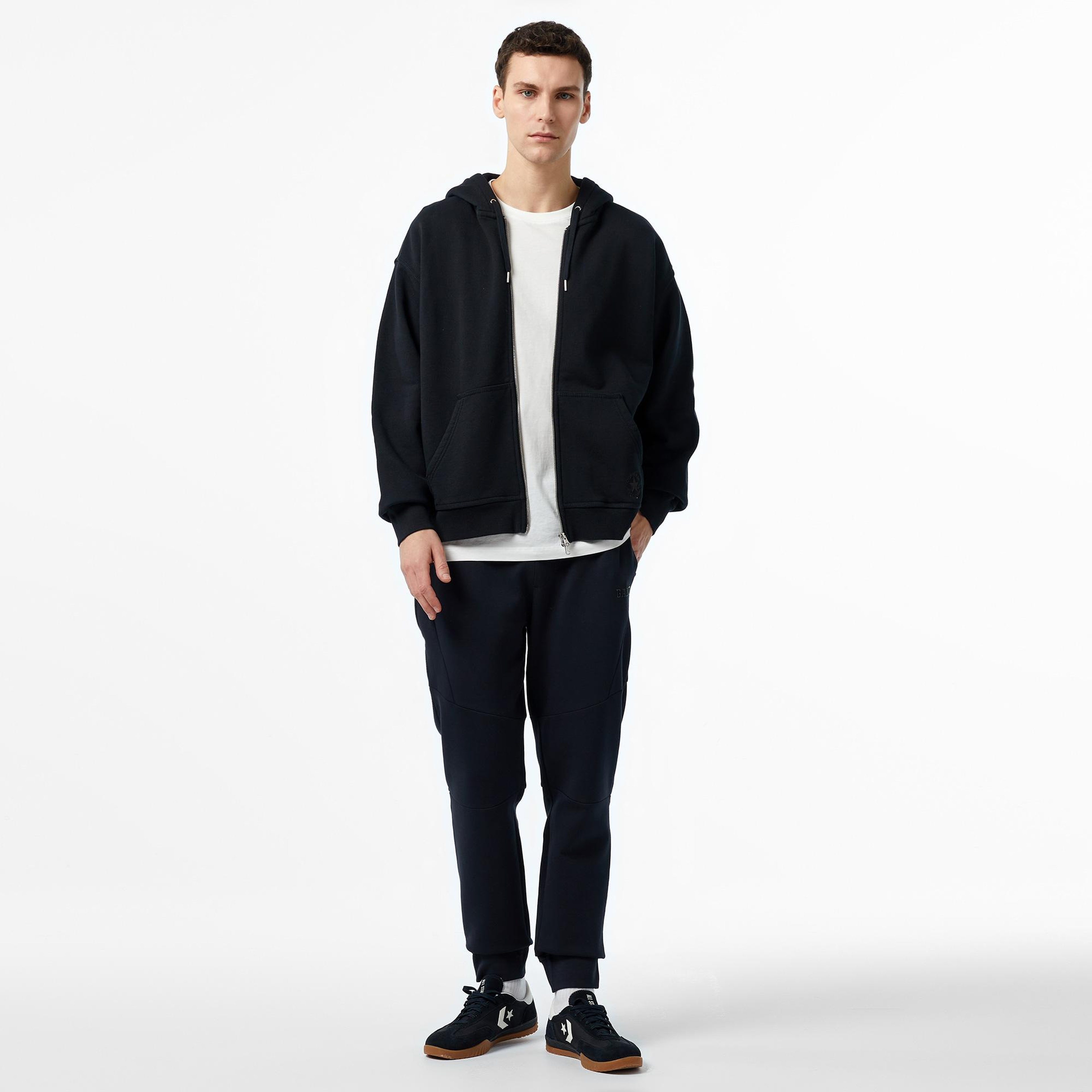 Converse Unisex Siyah Fermuarlı Eşofman Üstü