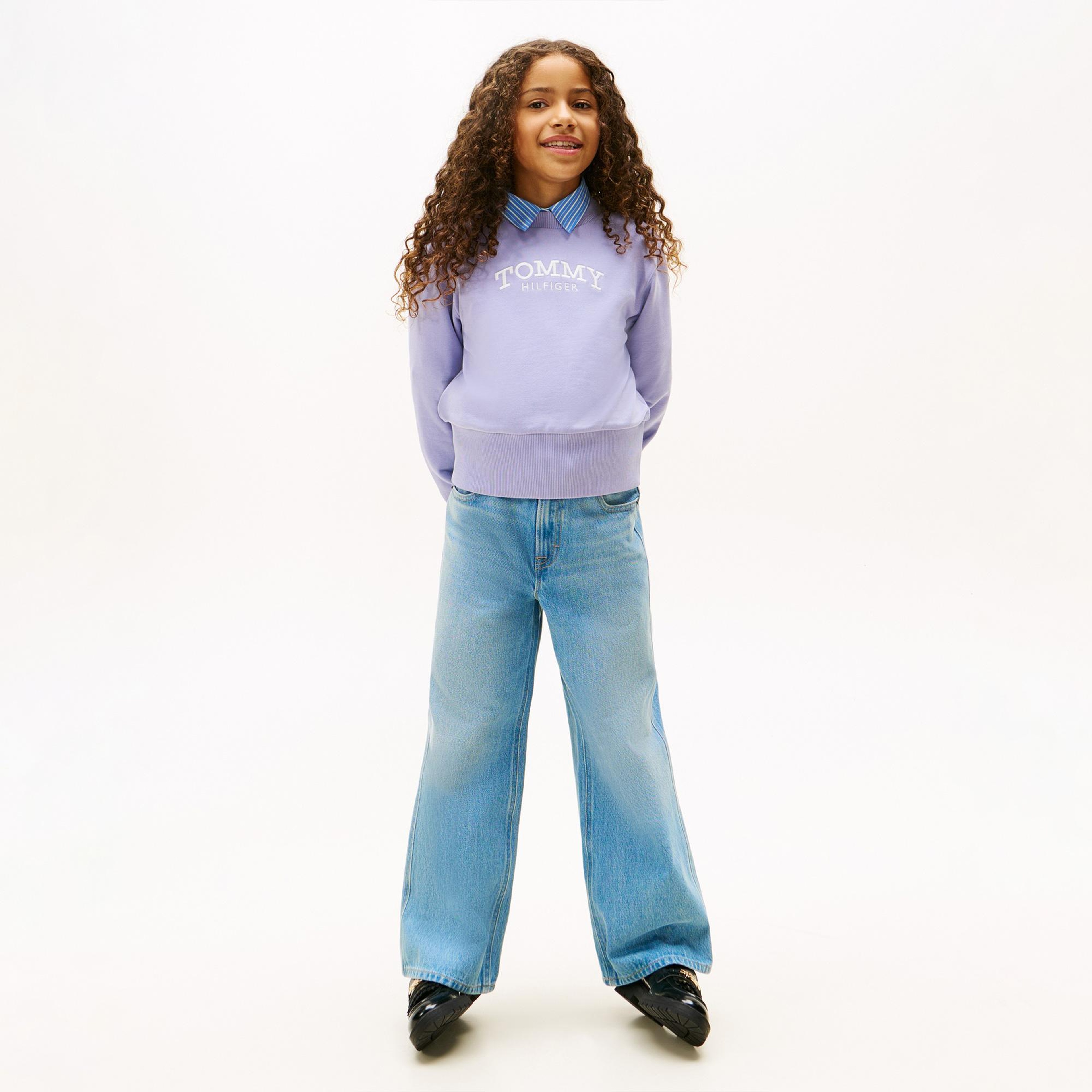 Tommy Hilfiger Graphic Çocuk Mavi Sweatshirt