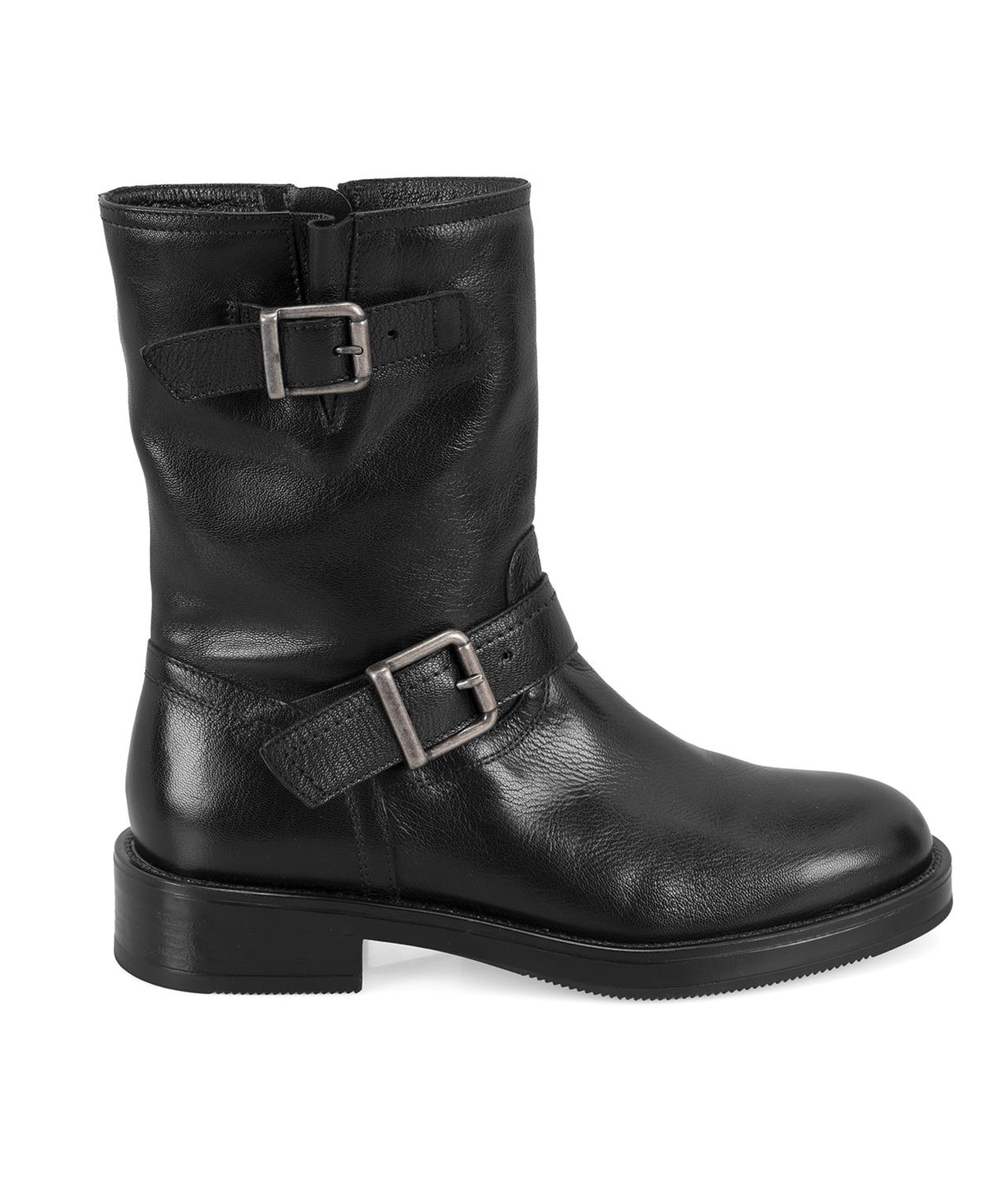 Kadın Siyah Kemer Aksesuarlı Kadın Bot