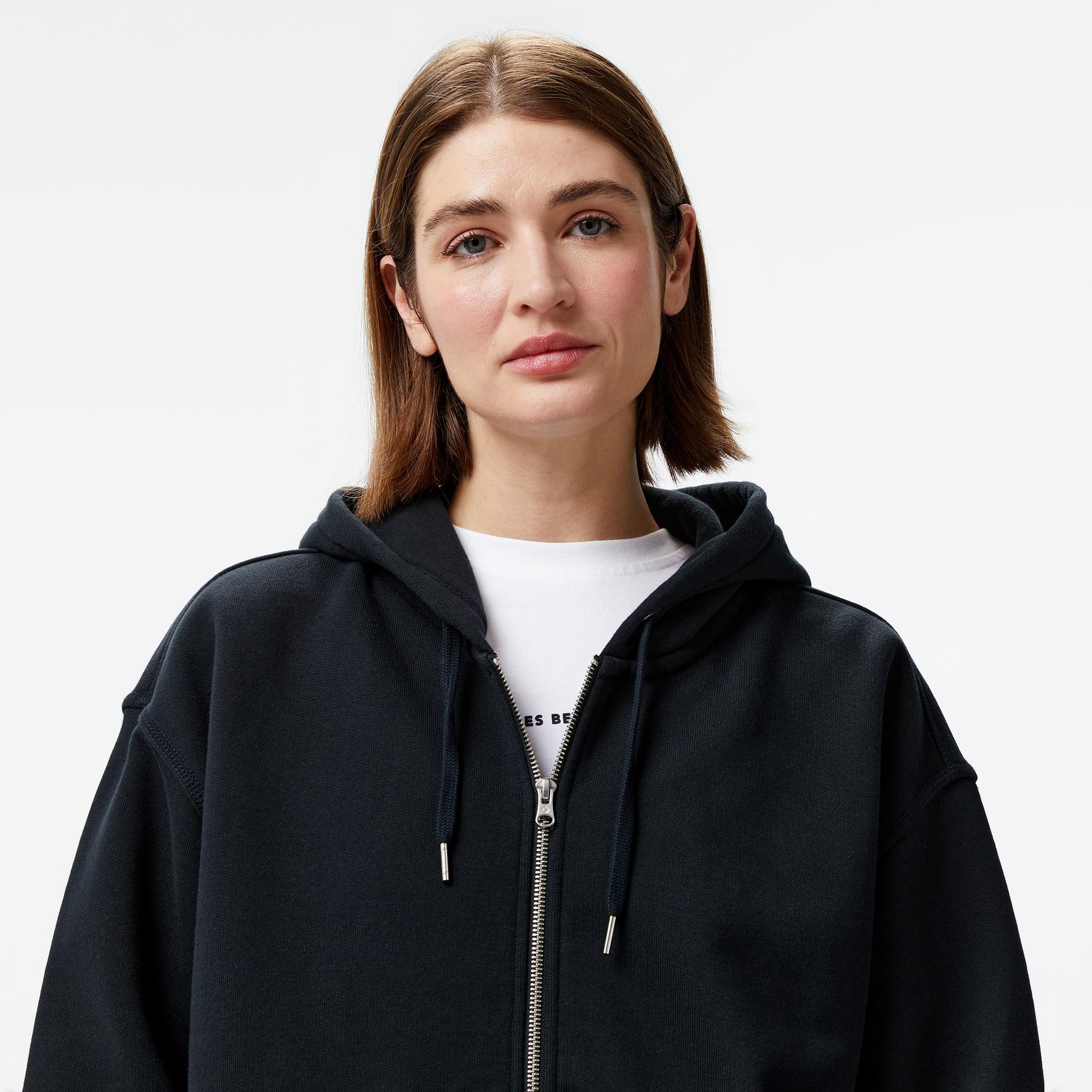 Converse Unisex Siyah Fermuarlı Eşofman Üstü