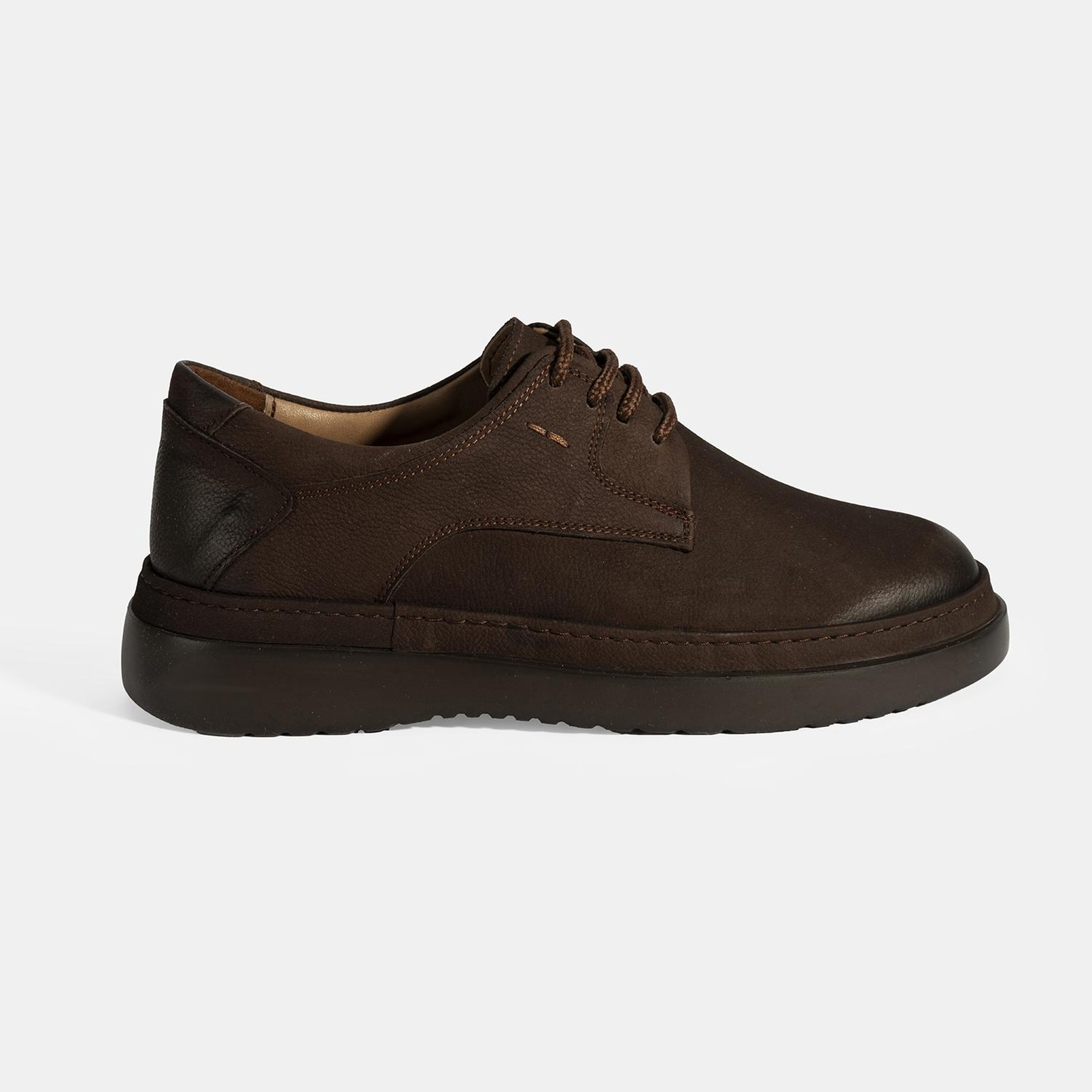 Erkek Kahve Bağcıklı Günlük Nubuk Deri Ayakkabı