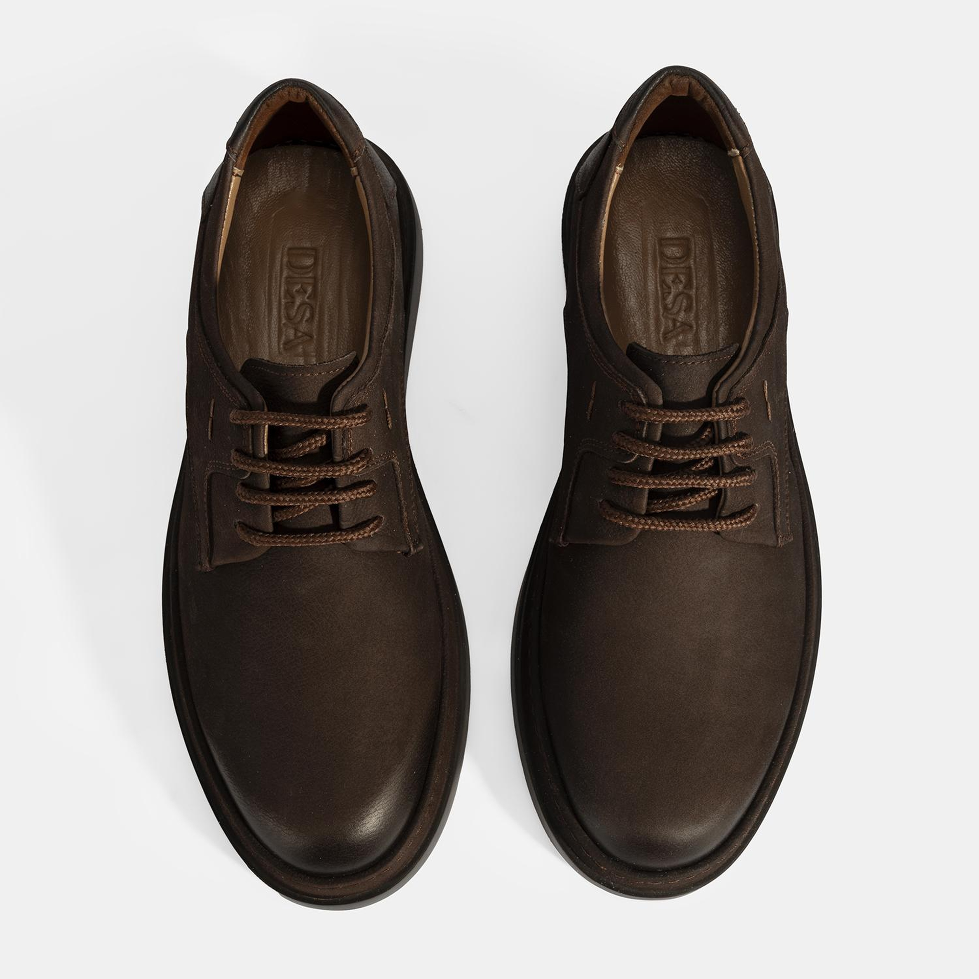 Erkek Kahve Bağcıklı Günlük Nubuk Deri Ayakkabı