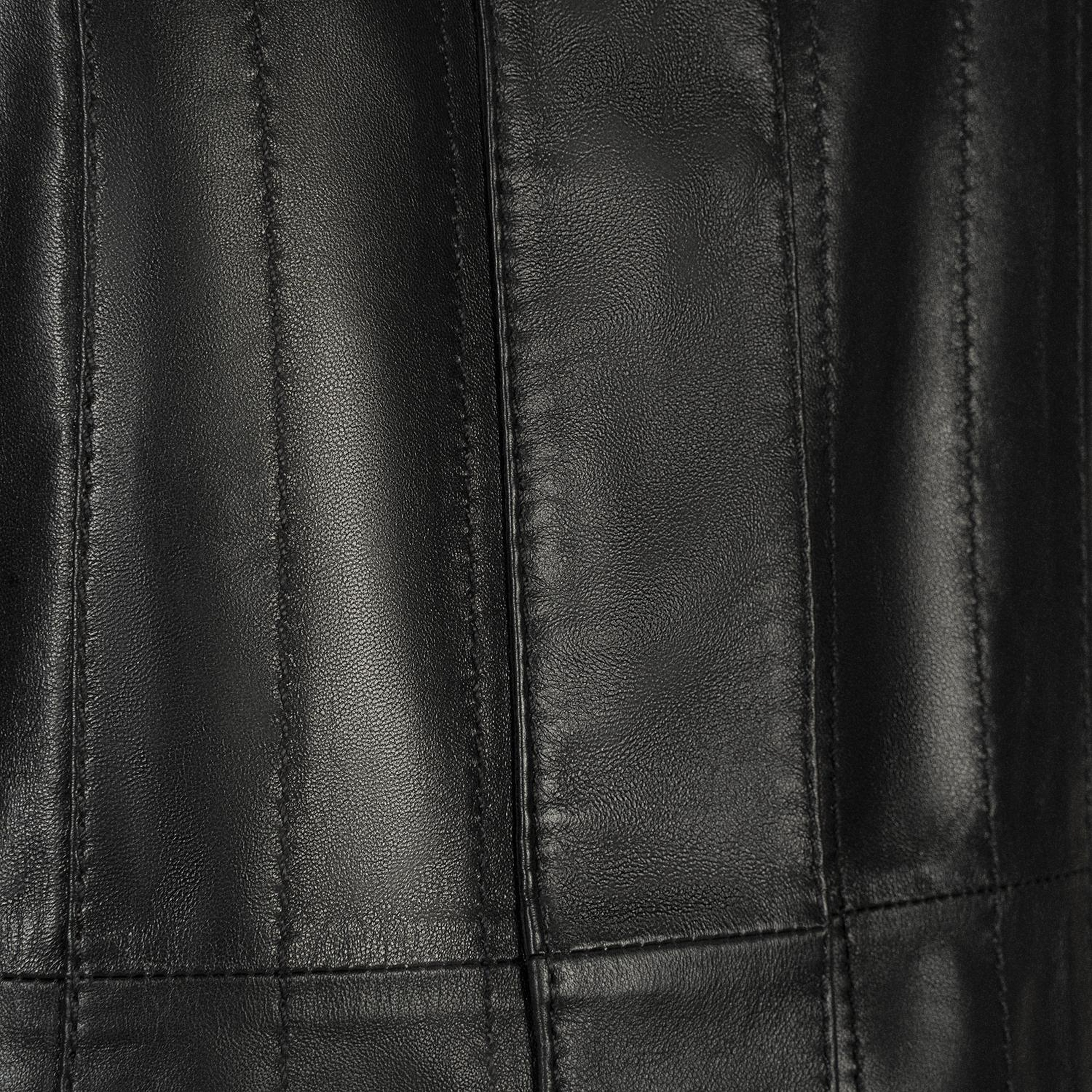 DESA Kadın Siyah Kapüşonlu Deri Mont