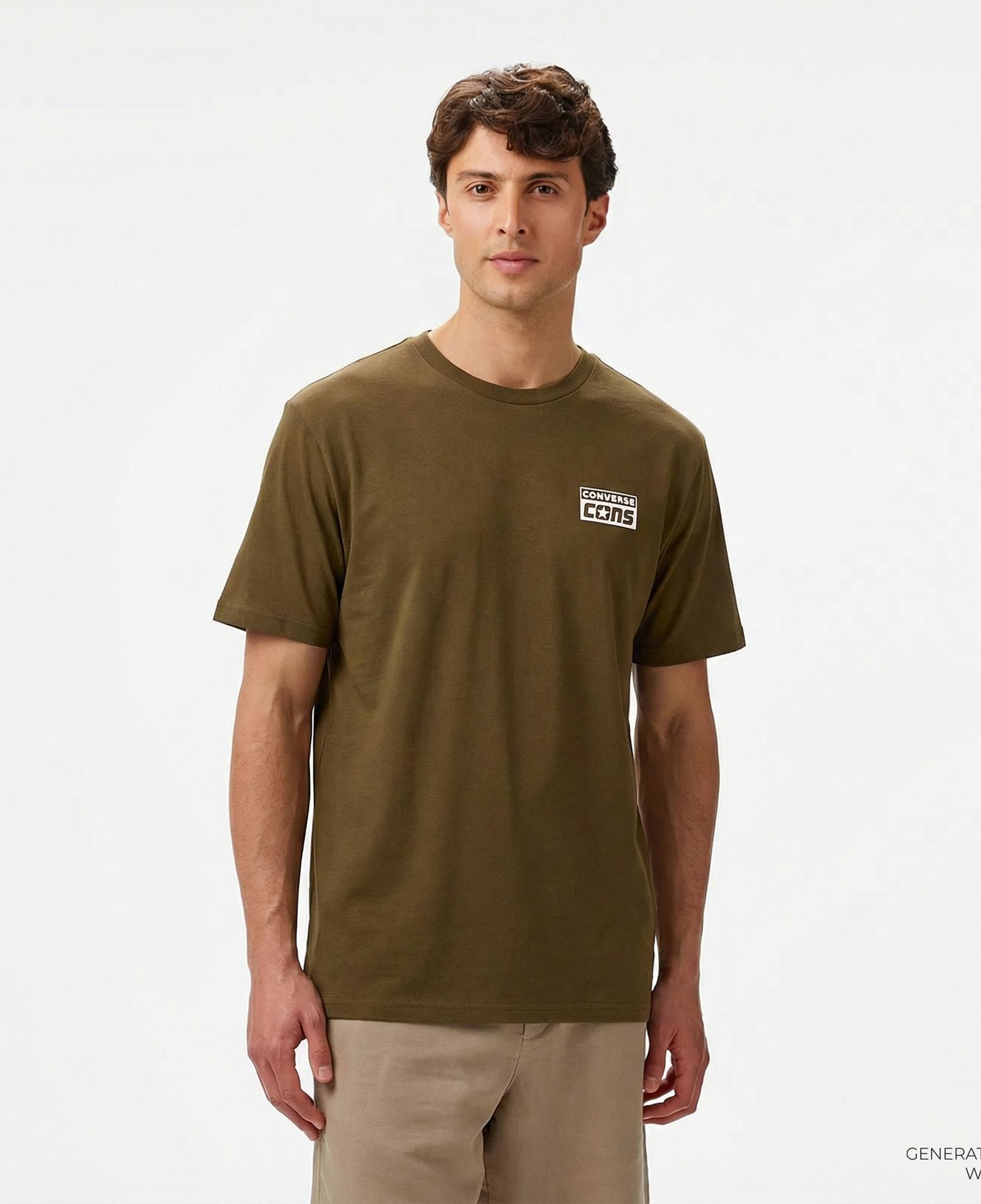 Converse Grafik Baskılı Erkek Yeşil T-Shirt