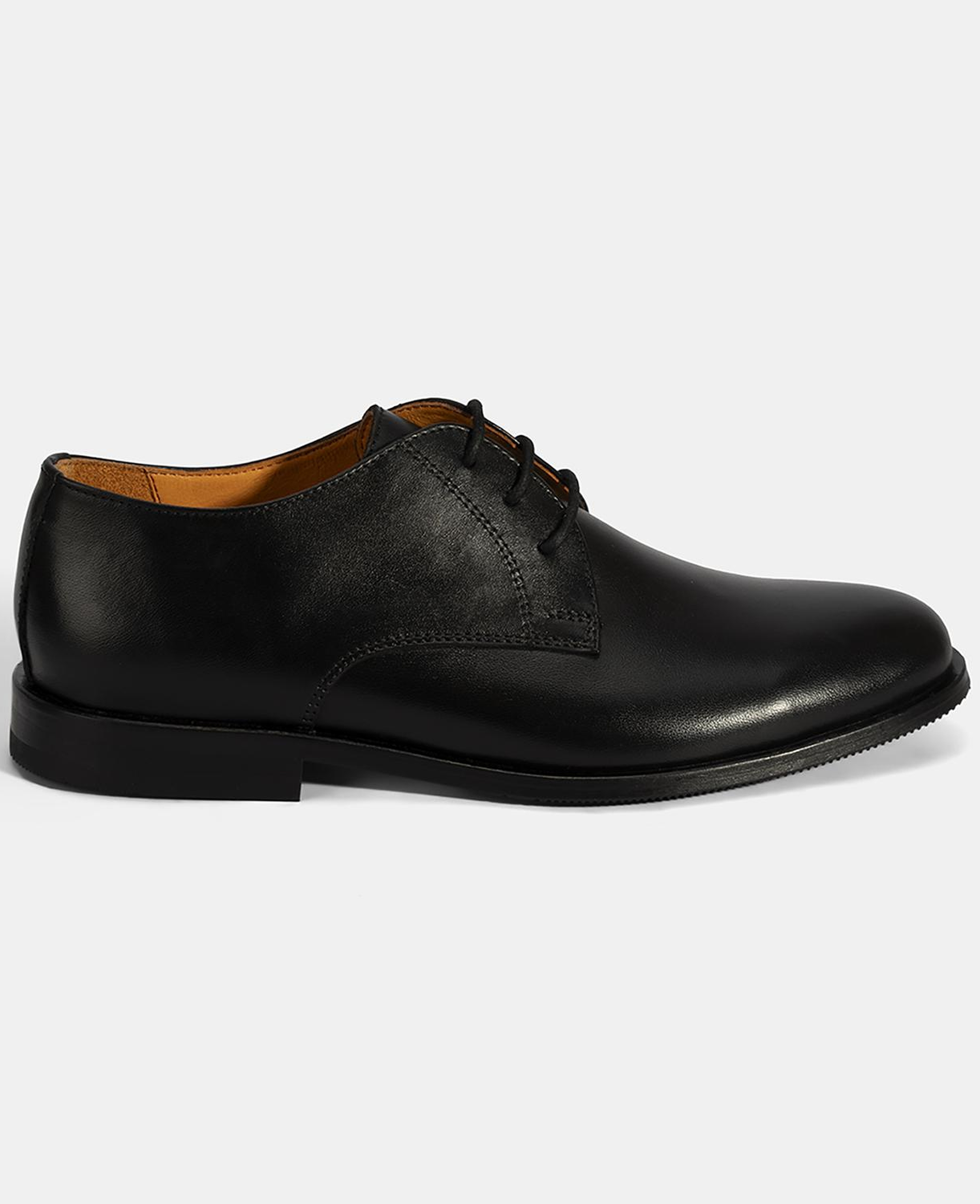 Kadın Siyah Bağcıklı Klasik Deri Ayakkabı