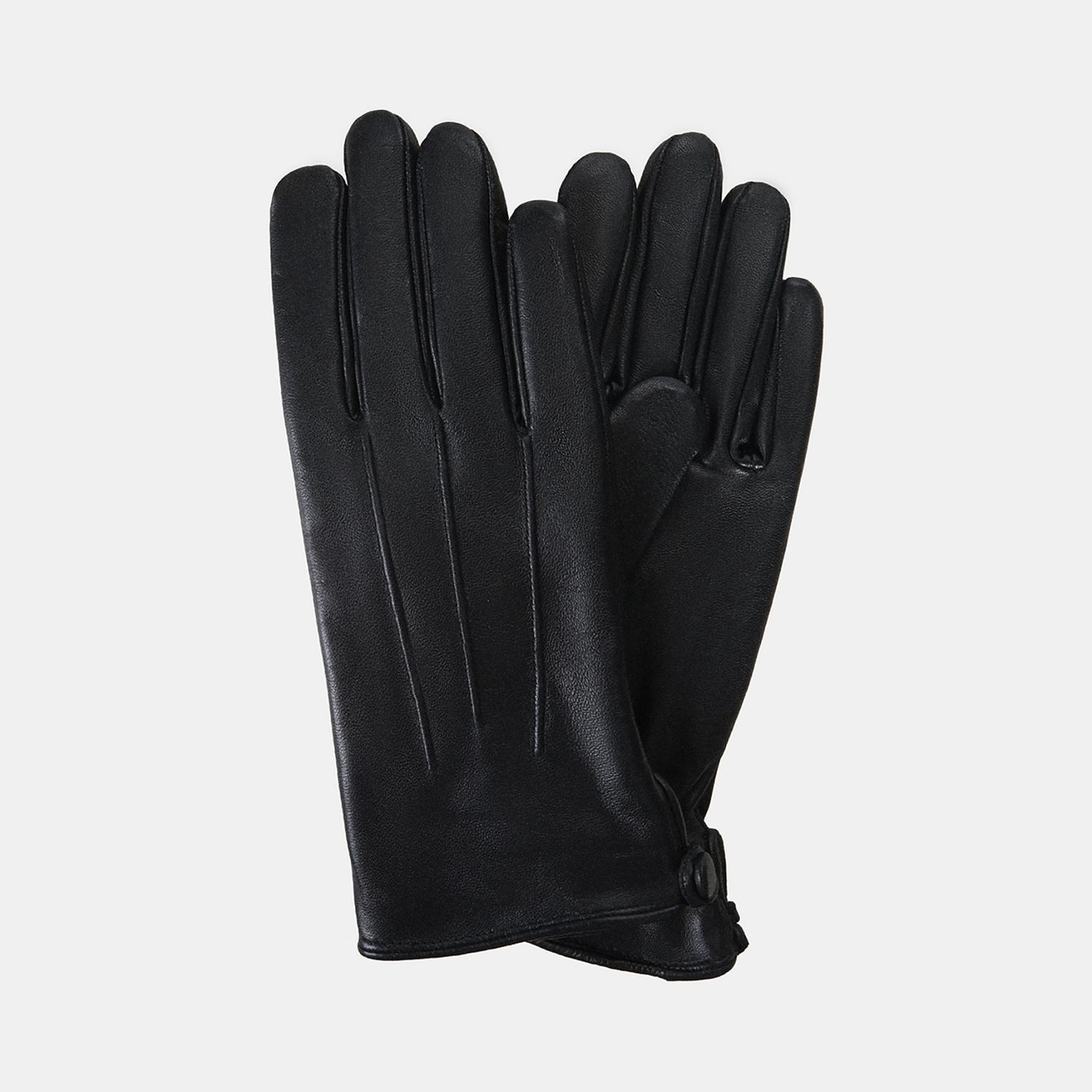 Siyah Kadın Deri Eldiven