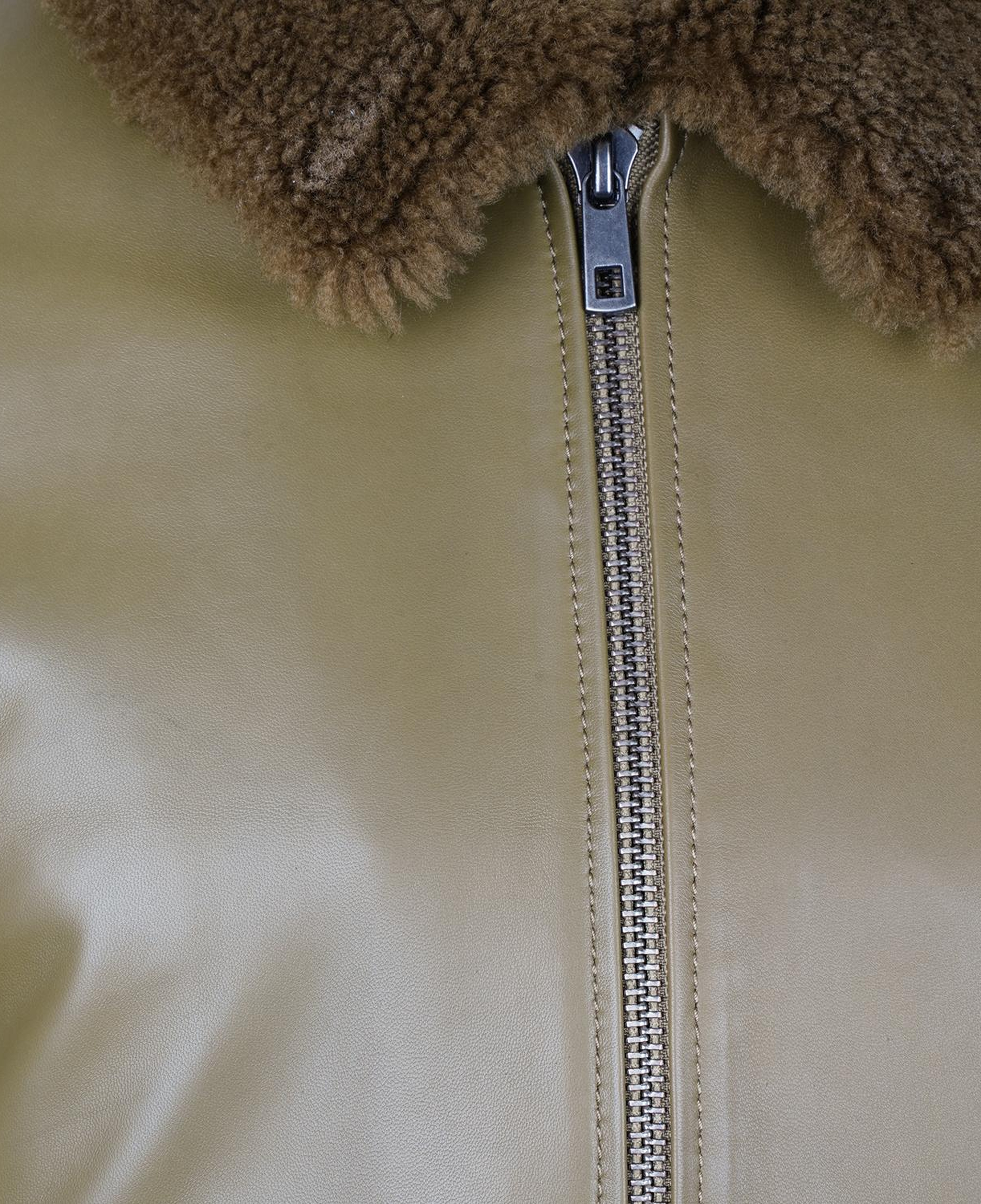 Alijha Haki Erkek Deri Mont