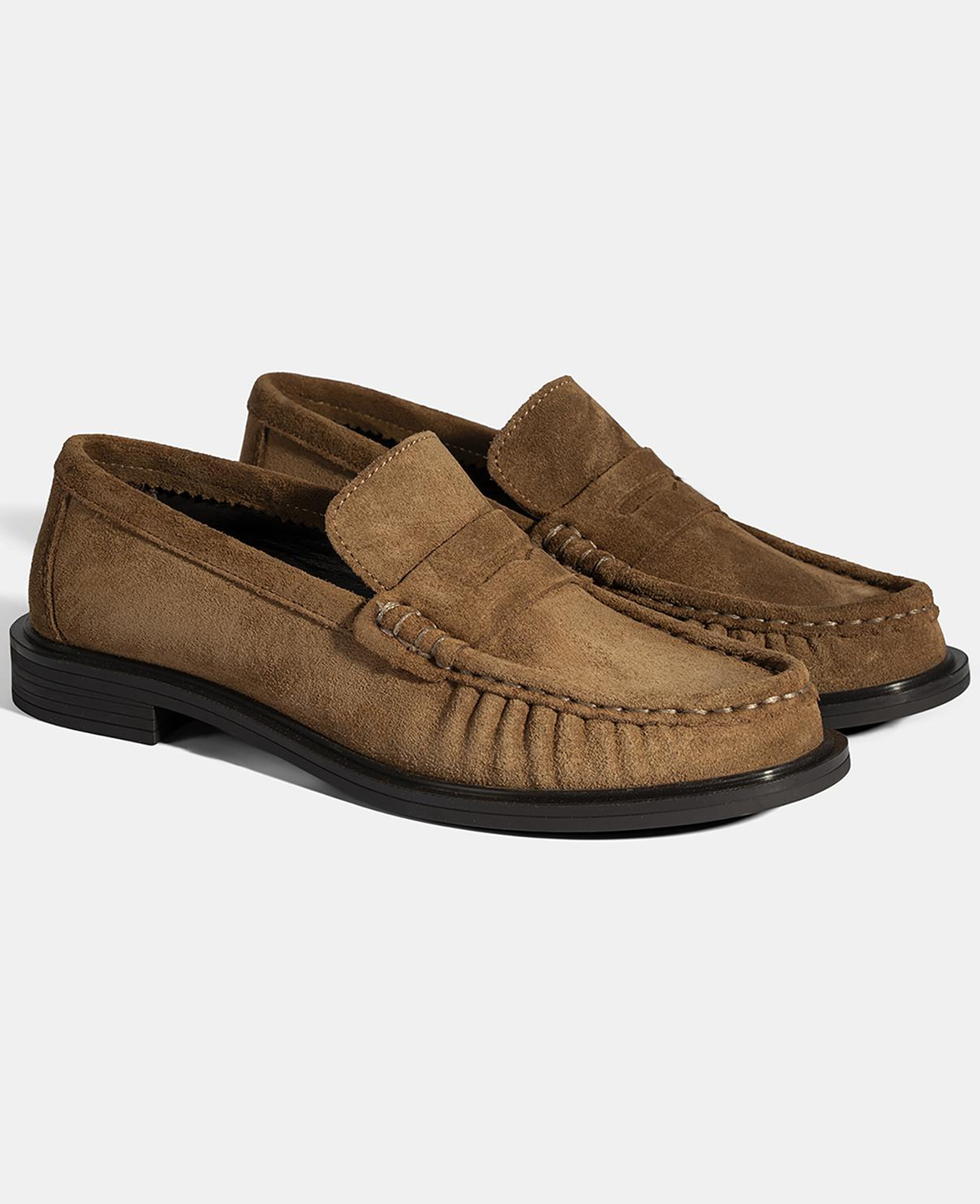 Kadın Taba Süet Deri Loafer
