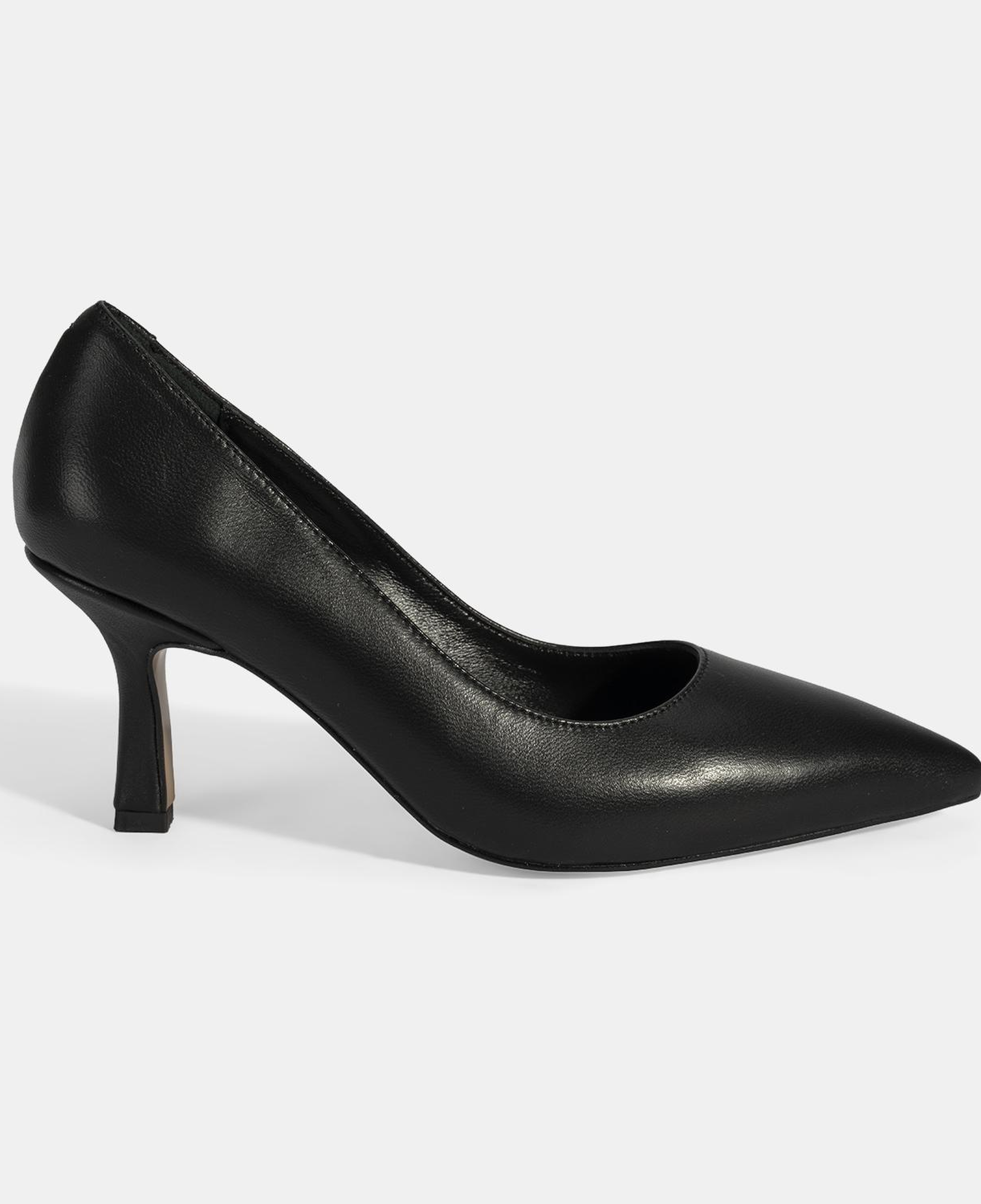 Kadın Siyah Deri Stiletto