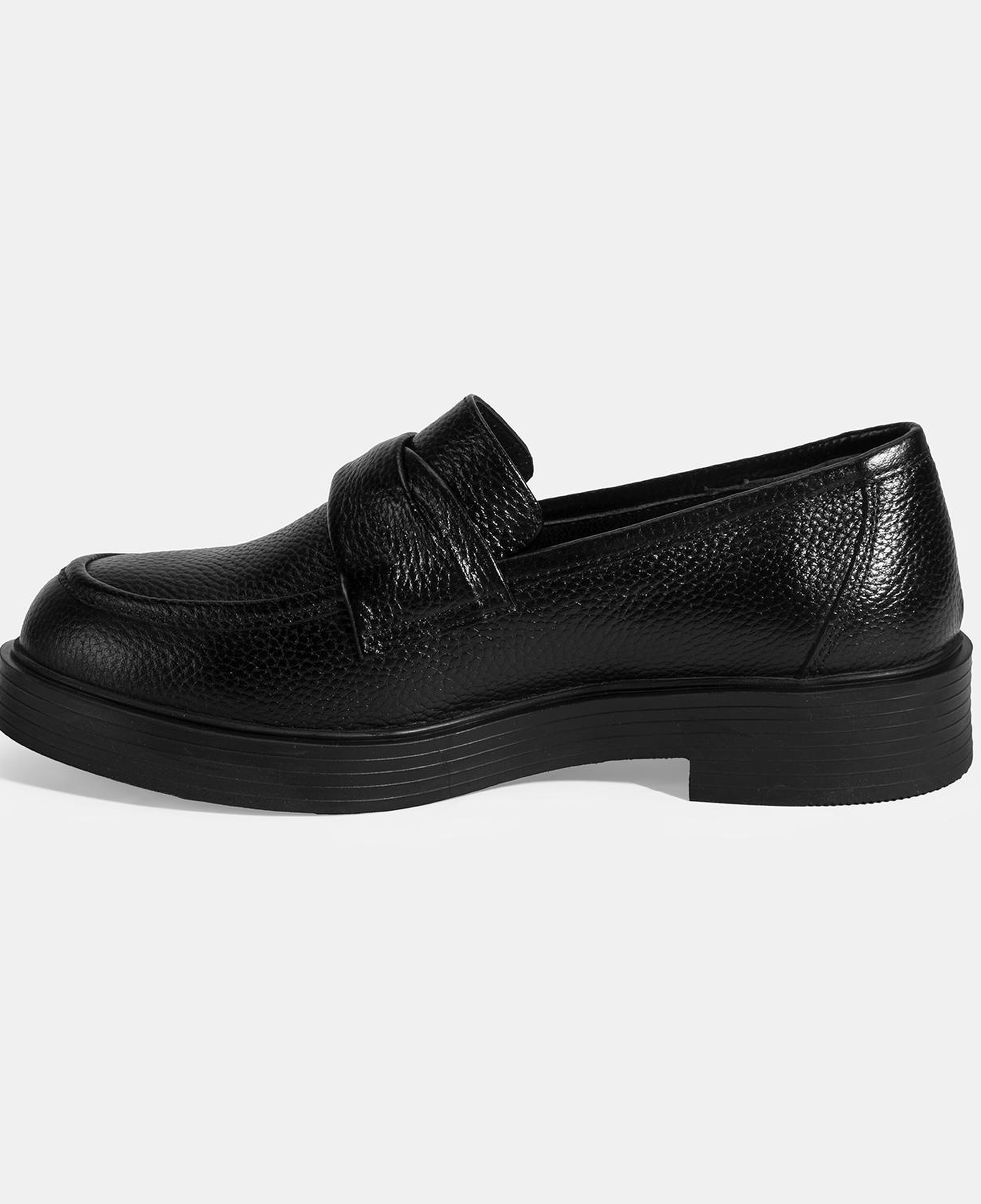 Kadın Siyah Deri Loafer