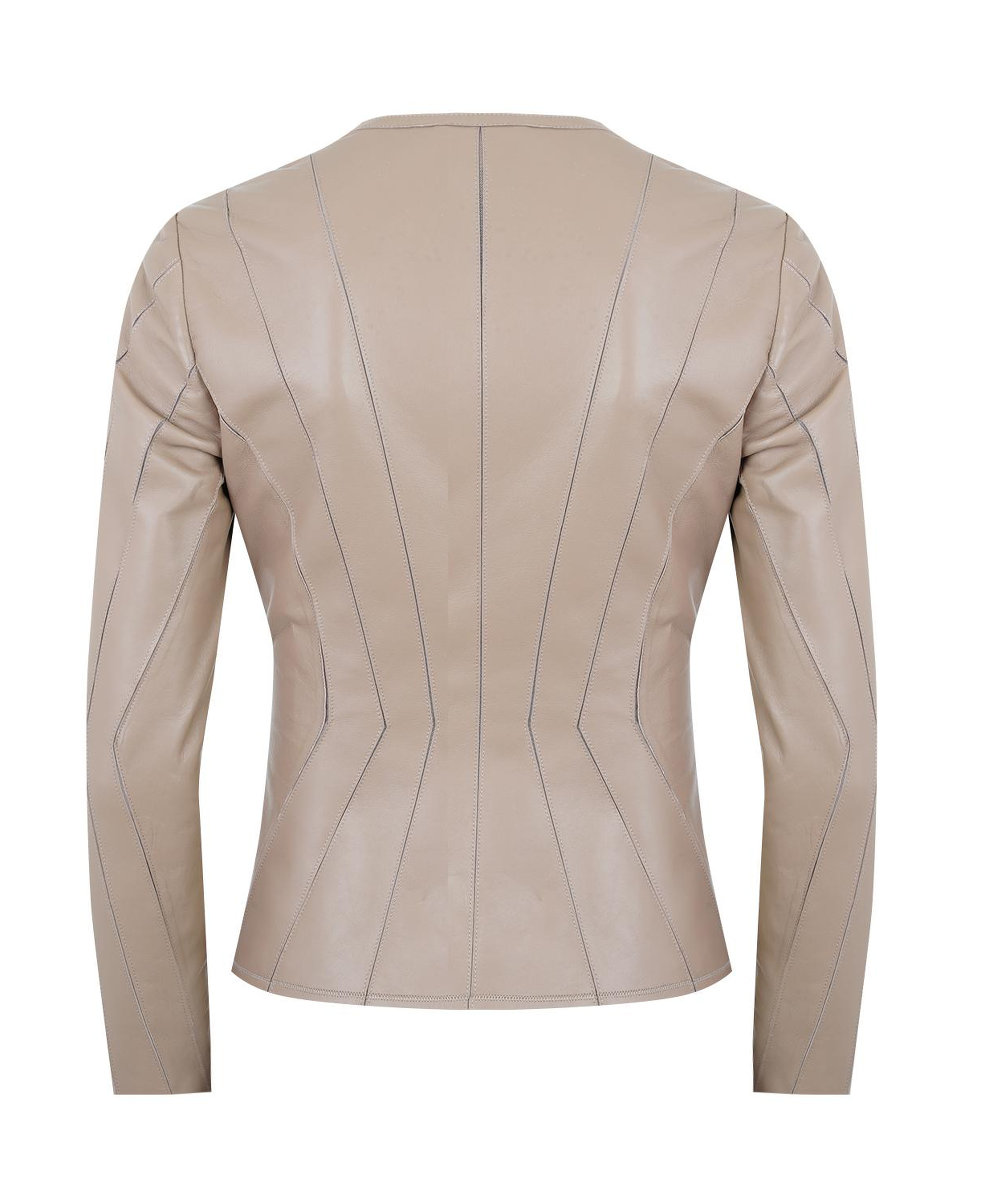 Bienna Bej Kadın Panelli Deri Ceket