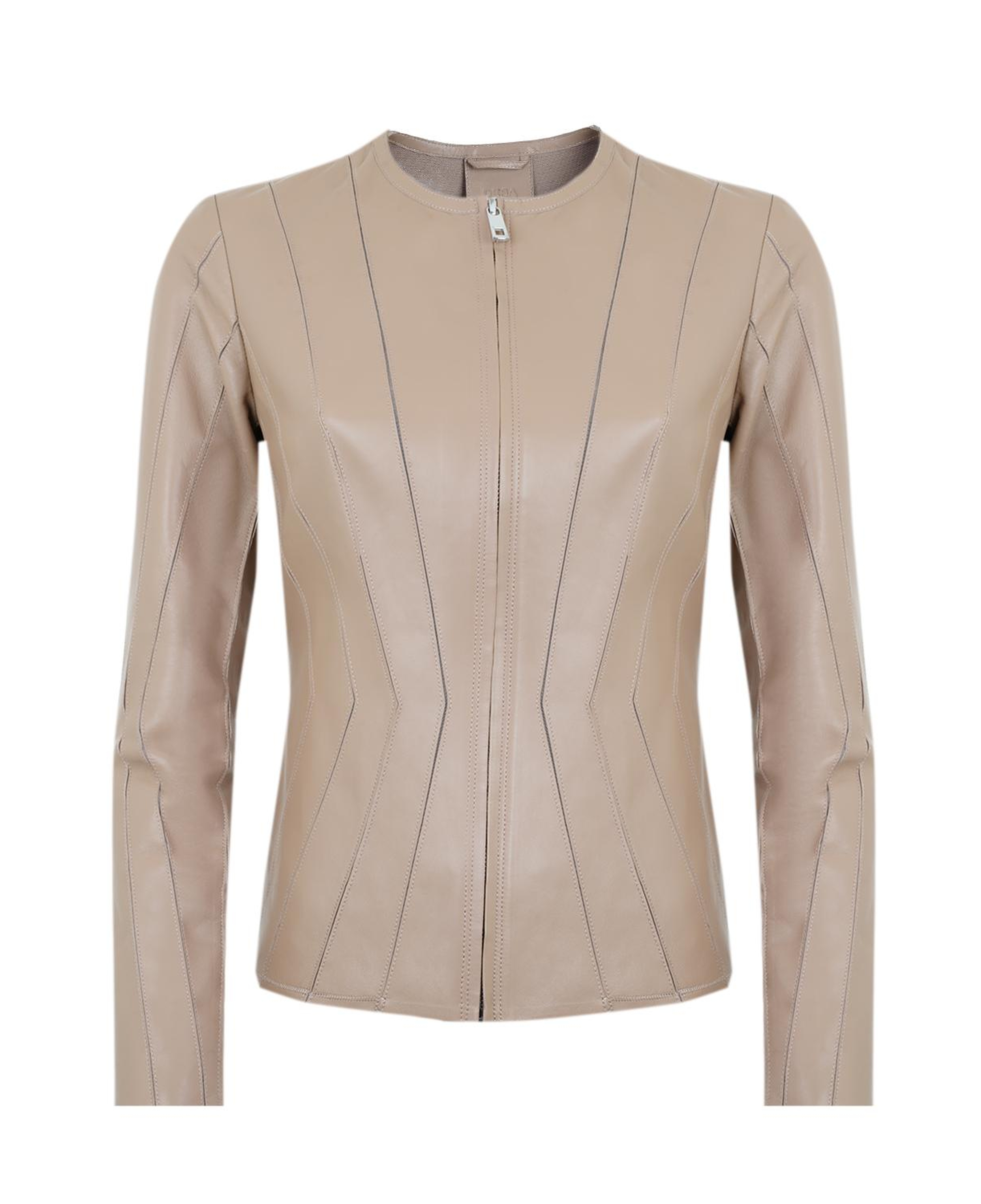Bienna Bej Kadın Panelli Deri Ceket