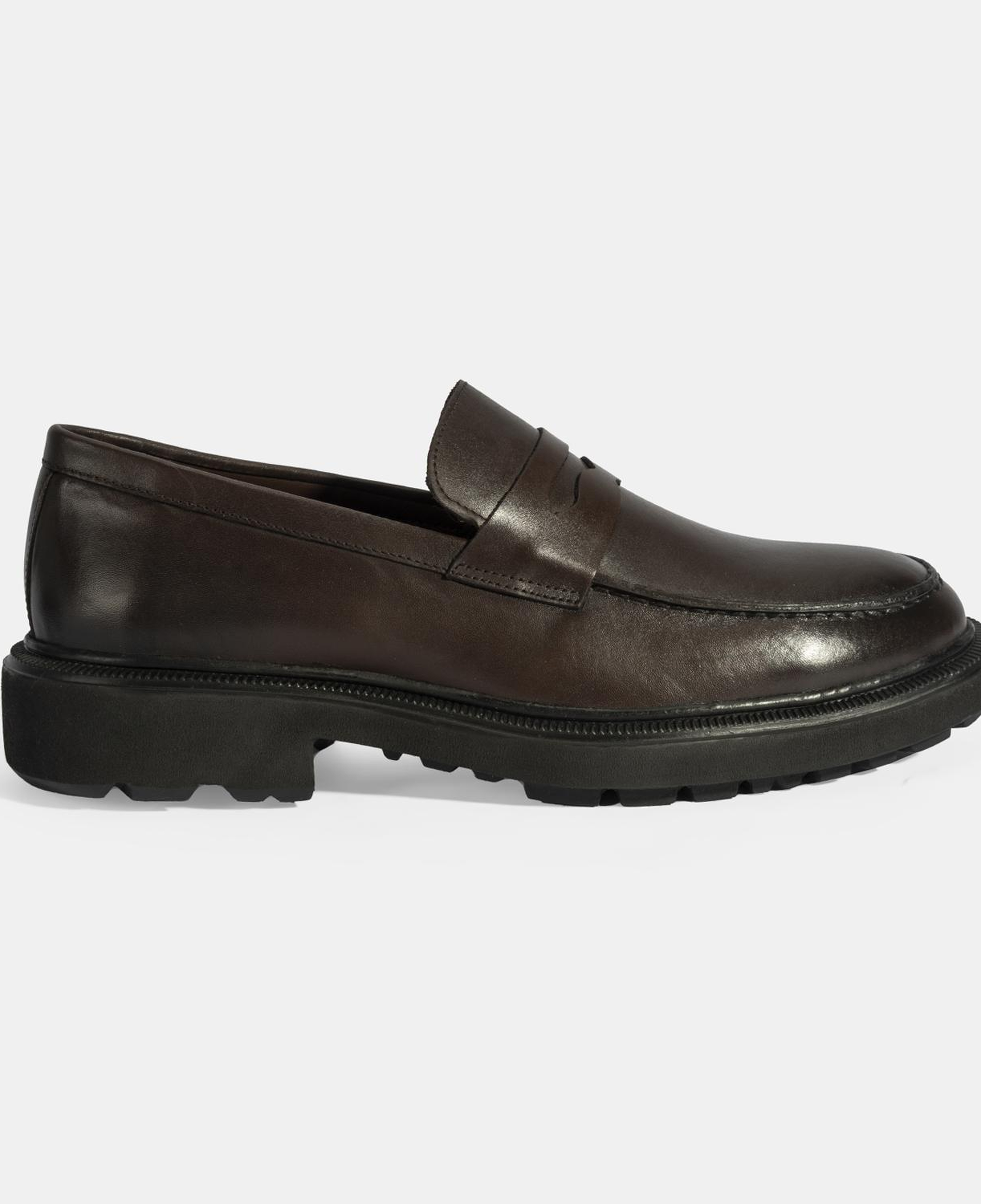 Erkek Kahve Deri Loafer