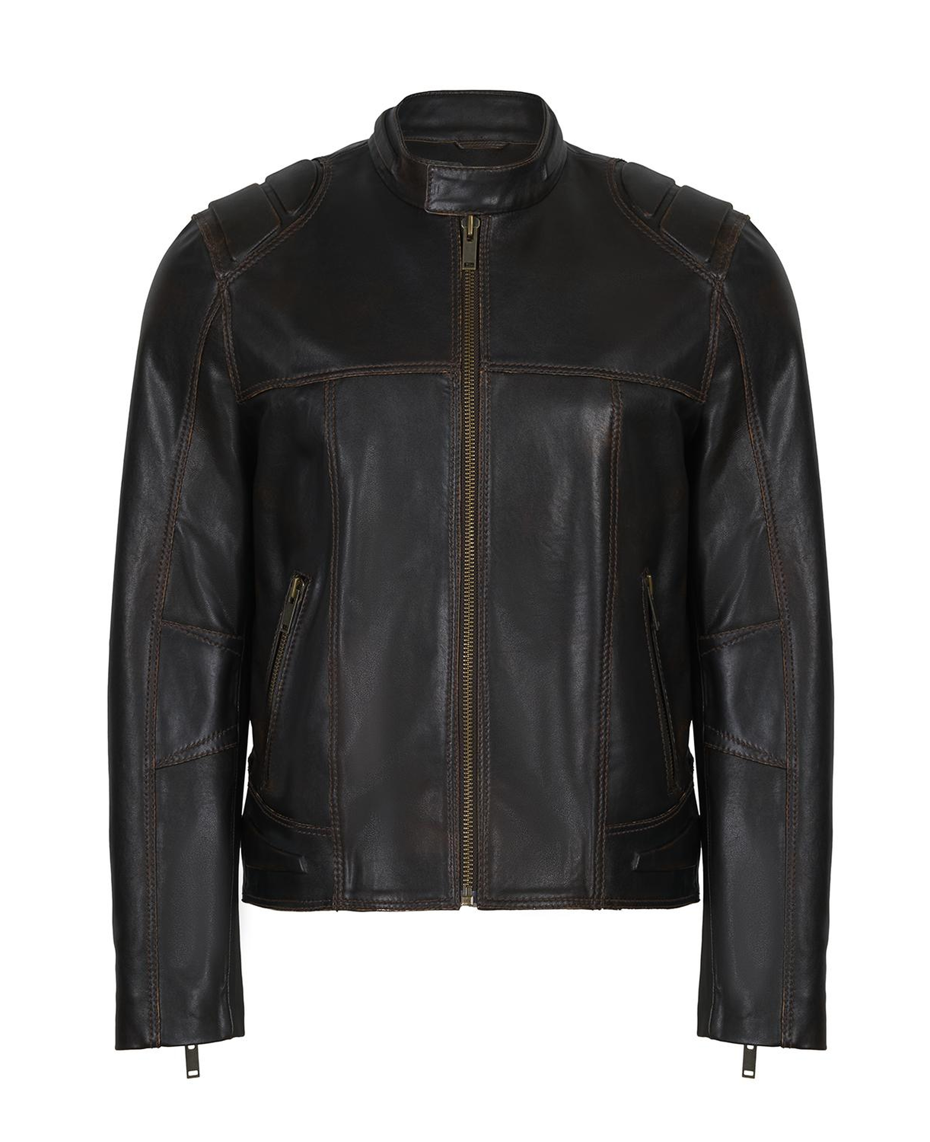 Edessa Gri Erkek Deri Mont