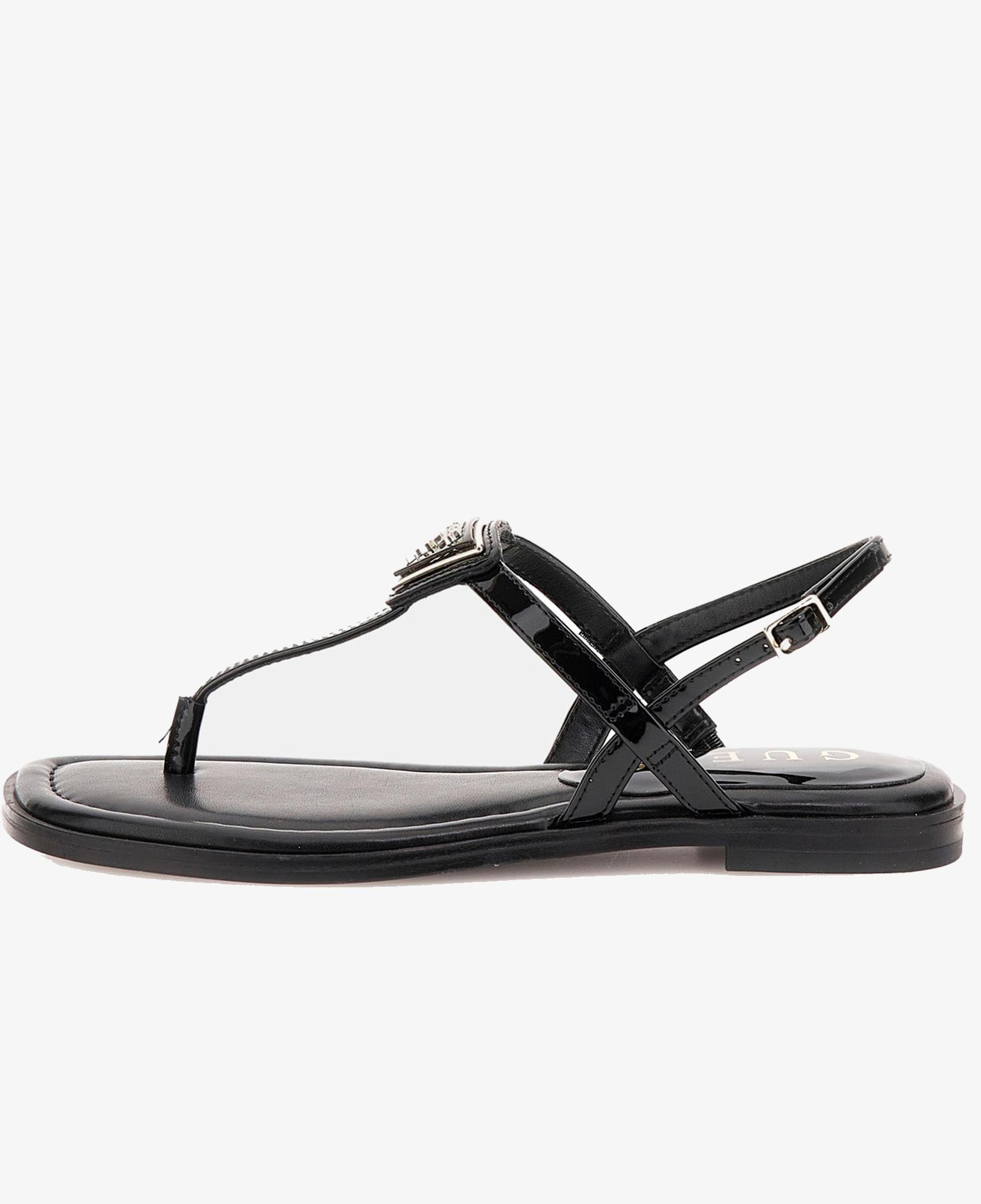 Guess Rainey 4 Patent Kadın Siyah Sandalet