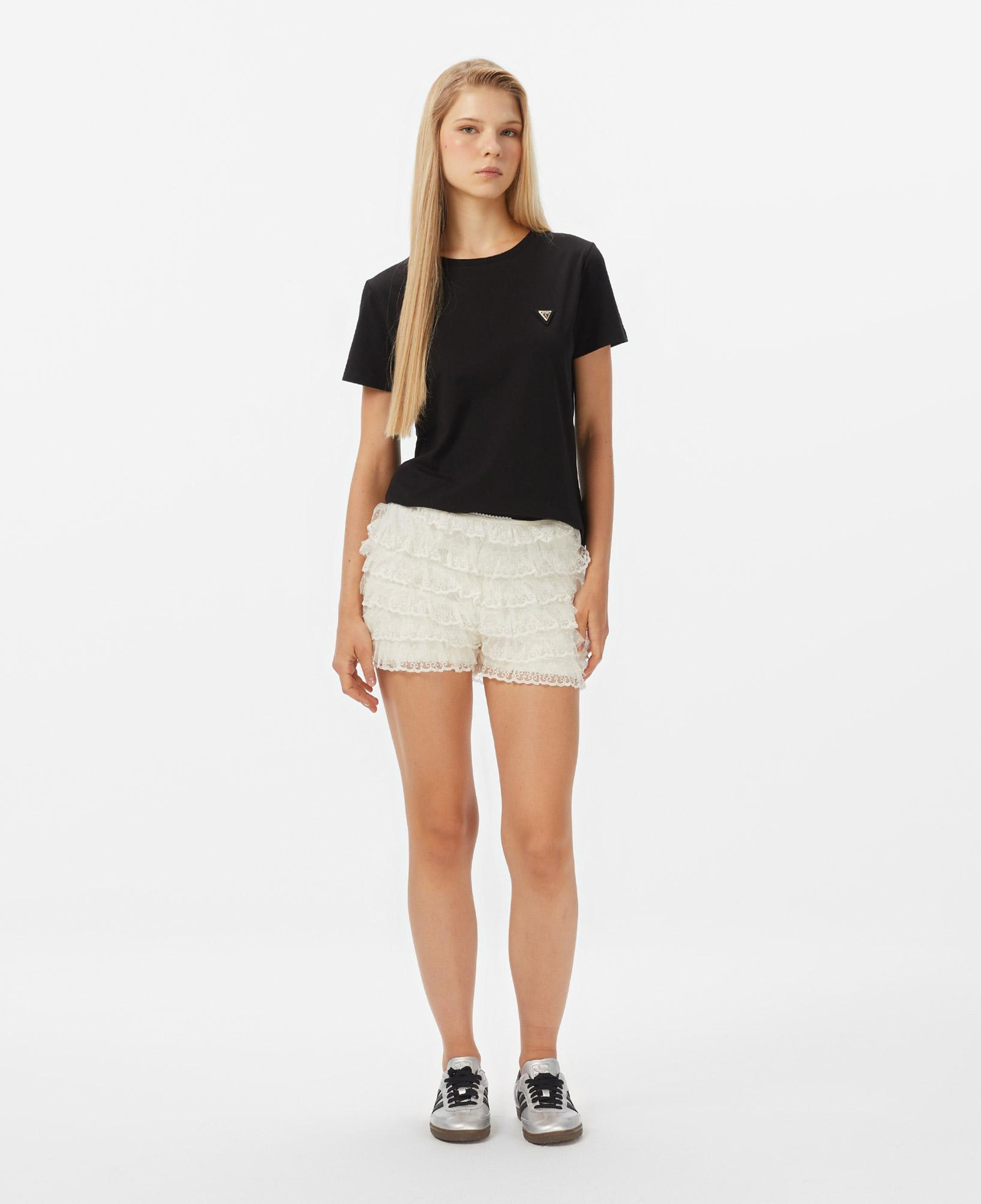 Guess Colette Oversize Fit Kadın Siyah T-Shirt