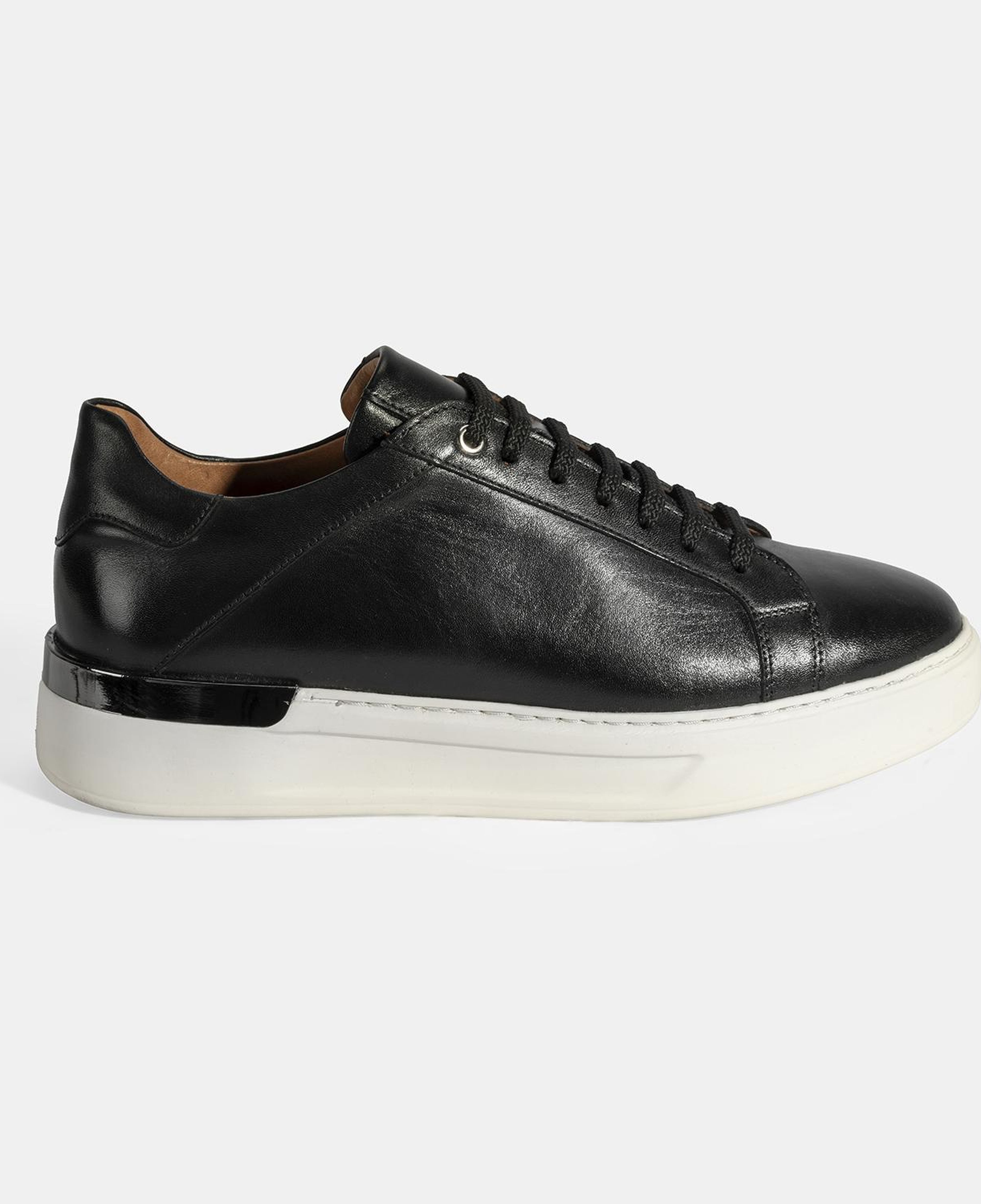 Erkek Siyah Bağcıklı Deri Günlük Ayakkabı