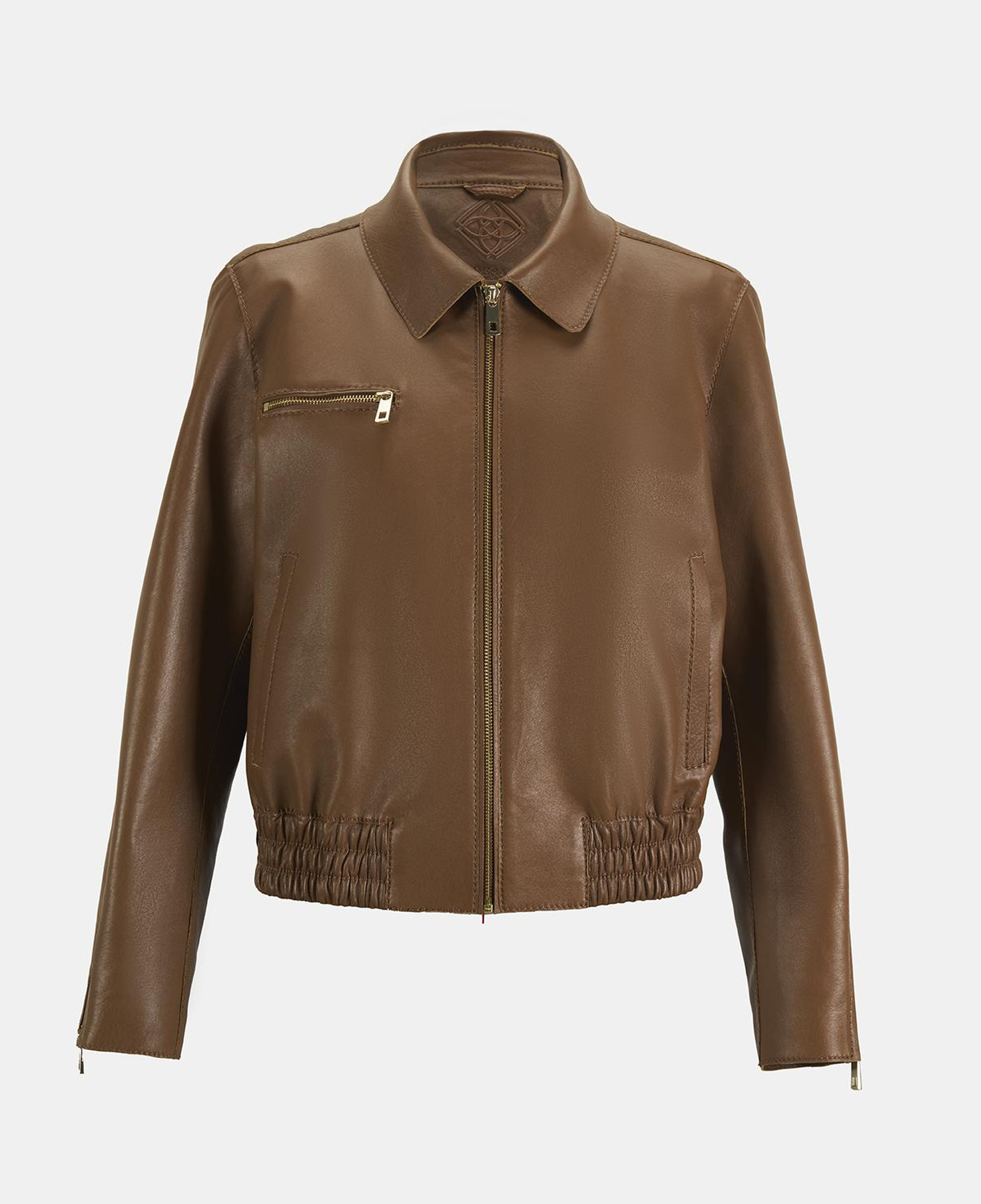 Limited Edition Kadın Taba Fermuarlı Bomber Mont