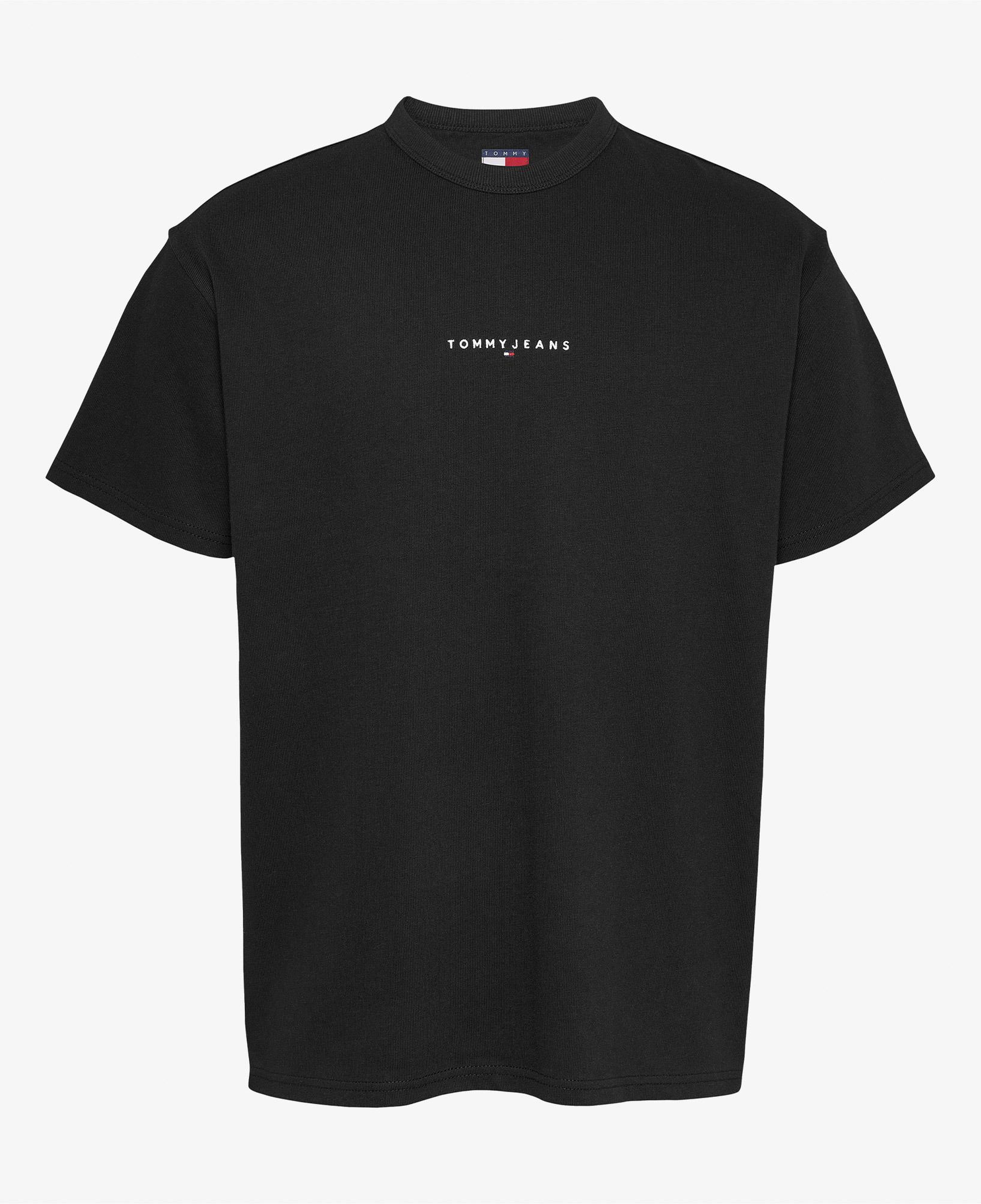 Tommy Hilfiger Linear Erkek Siyah T-Shirt