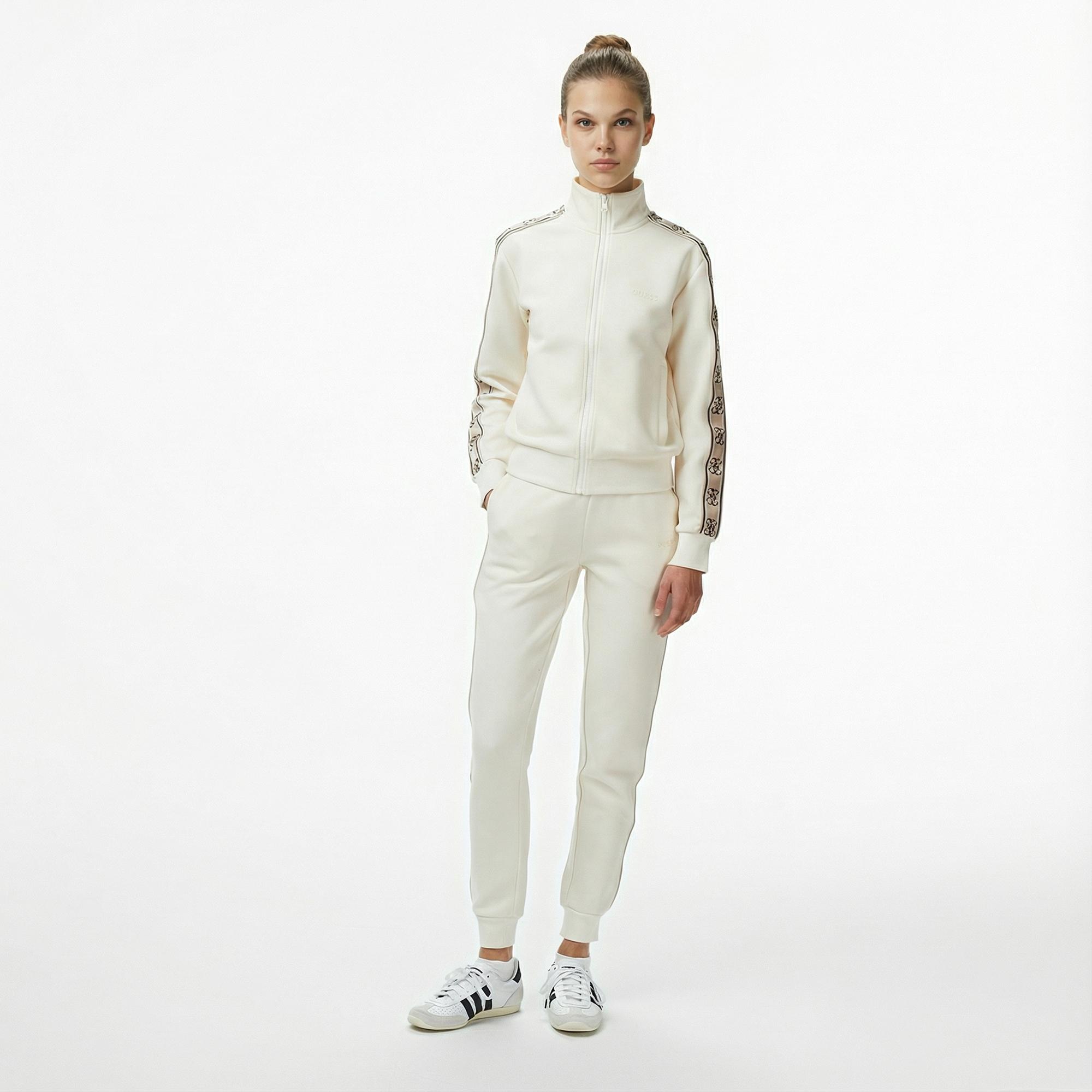 Guess Britney Kadın Beyaz Sweatshirt