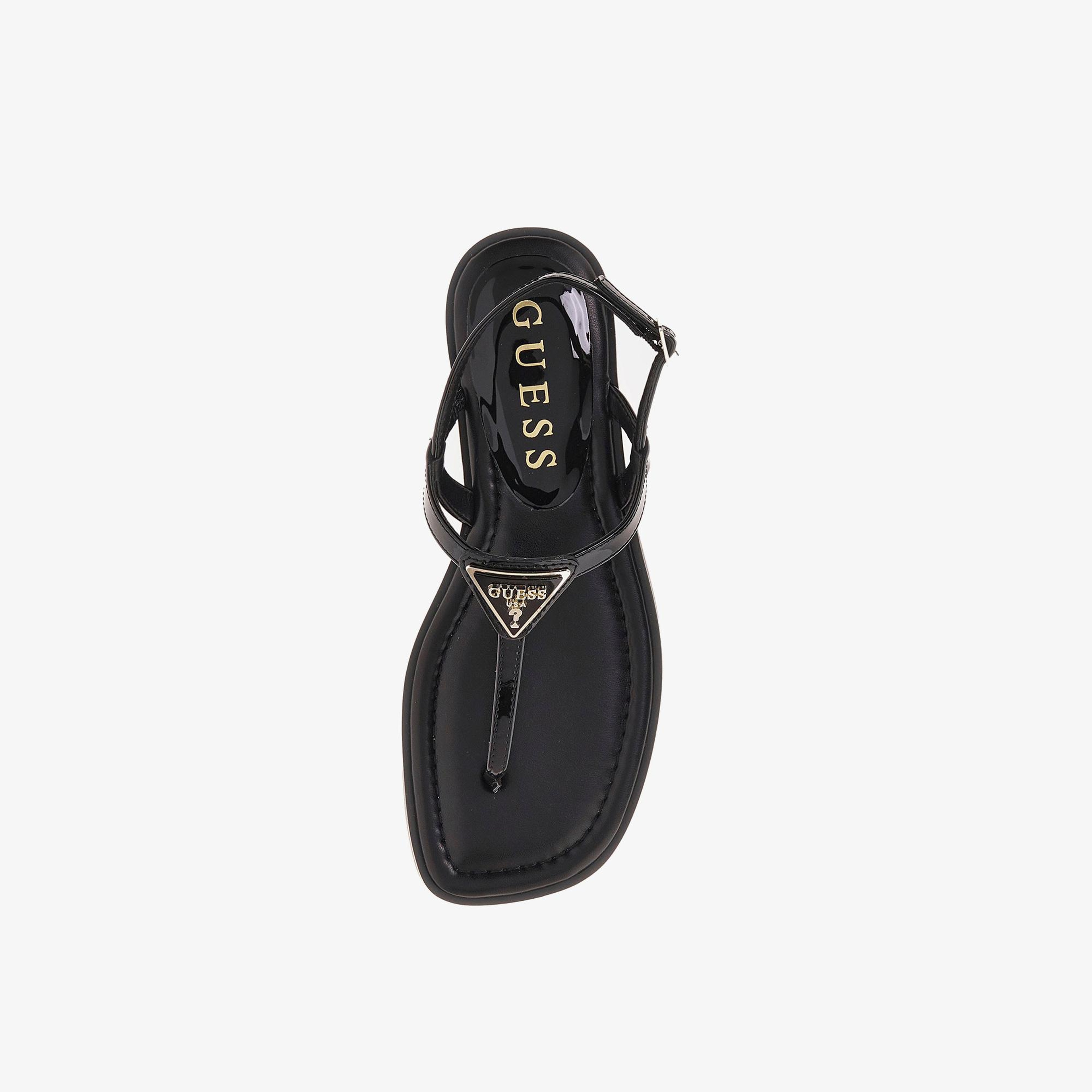 Guess Rainey 4 Patent Kadın Siyah Sandalet