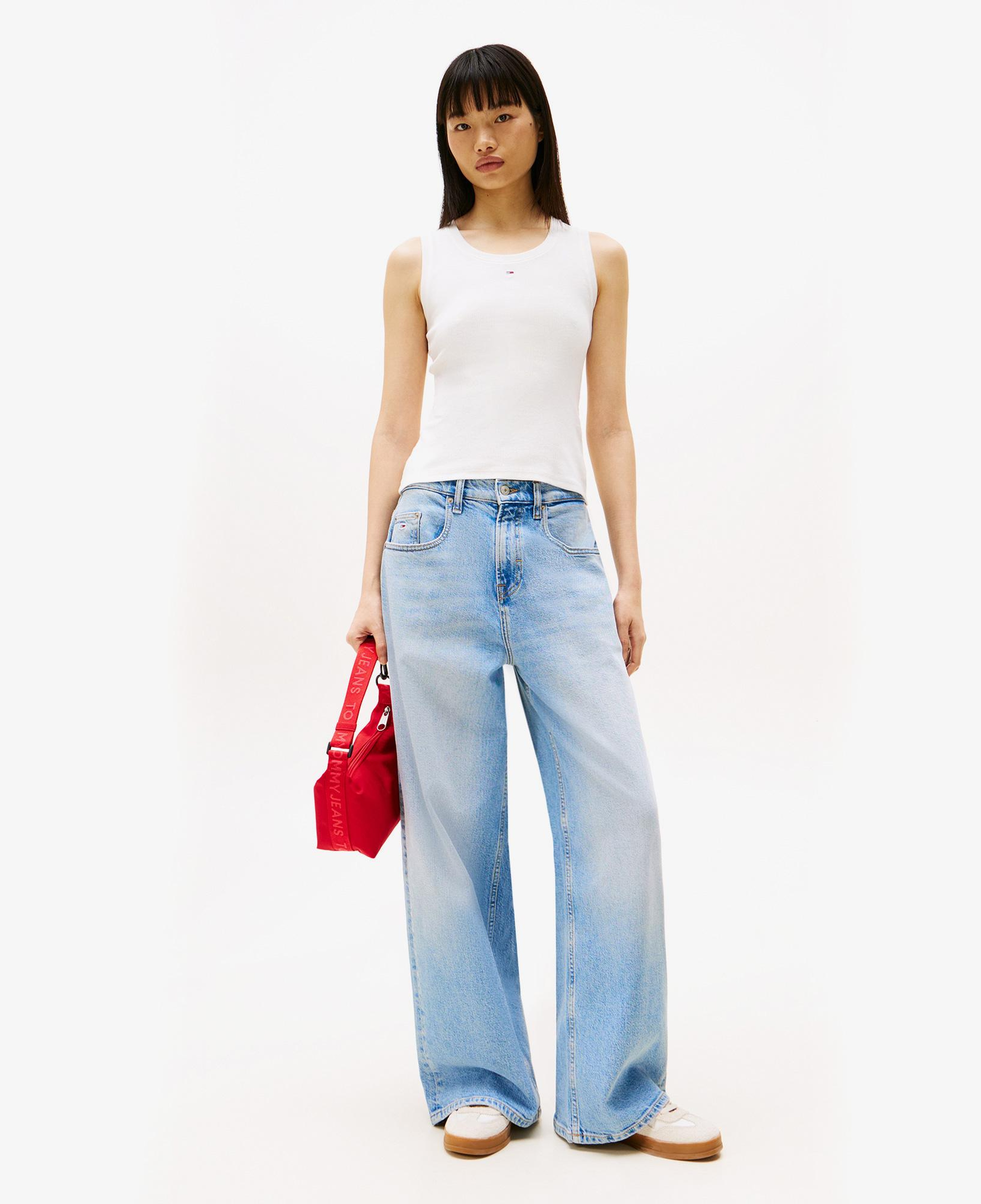 Tommy Hilfiger Denim Essentials Kadın Beyaz T-Shirt