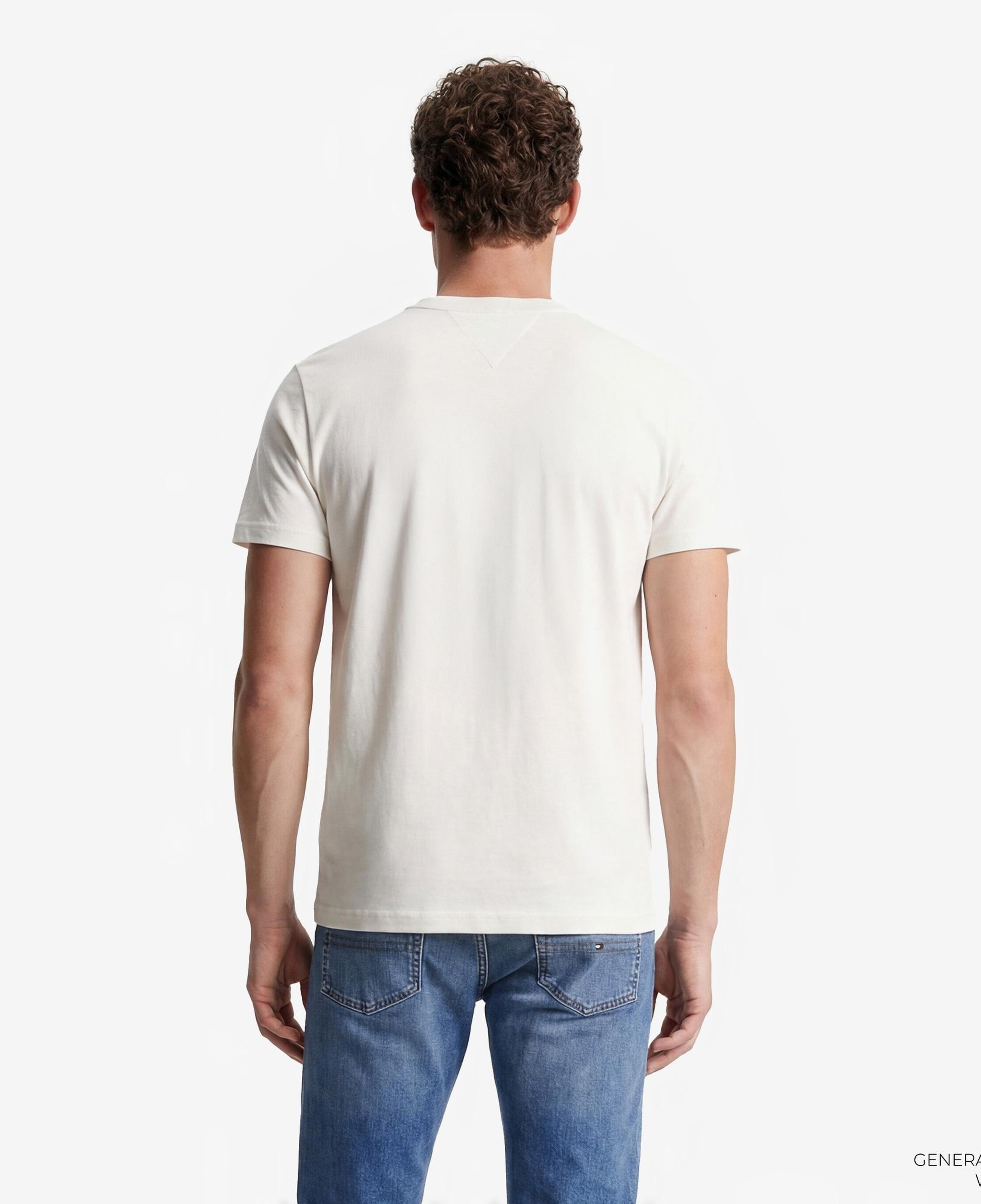 Tommy Hilfiger Flag Erkek Beyaz T-Shirt