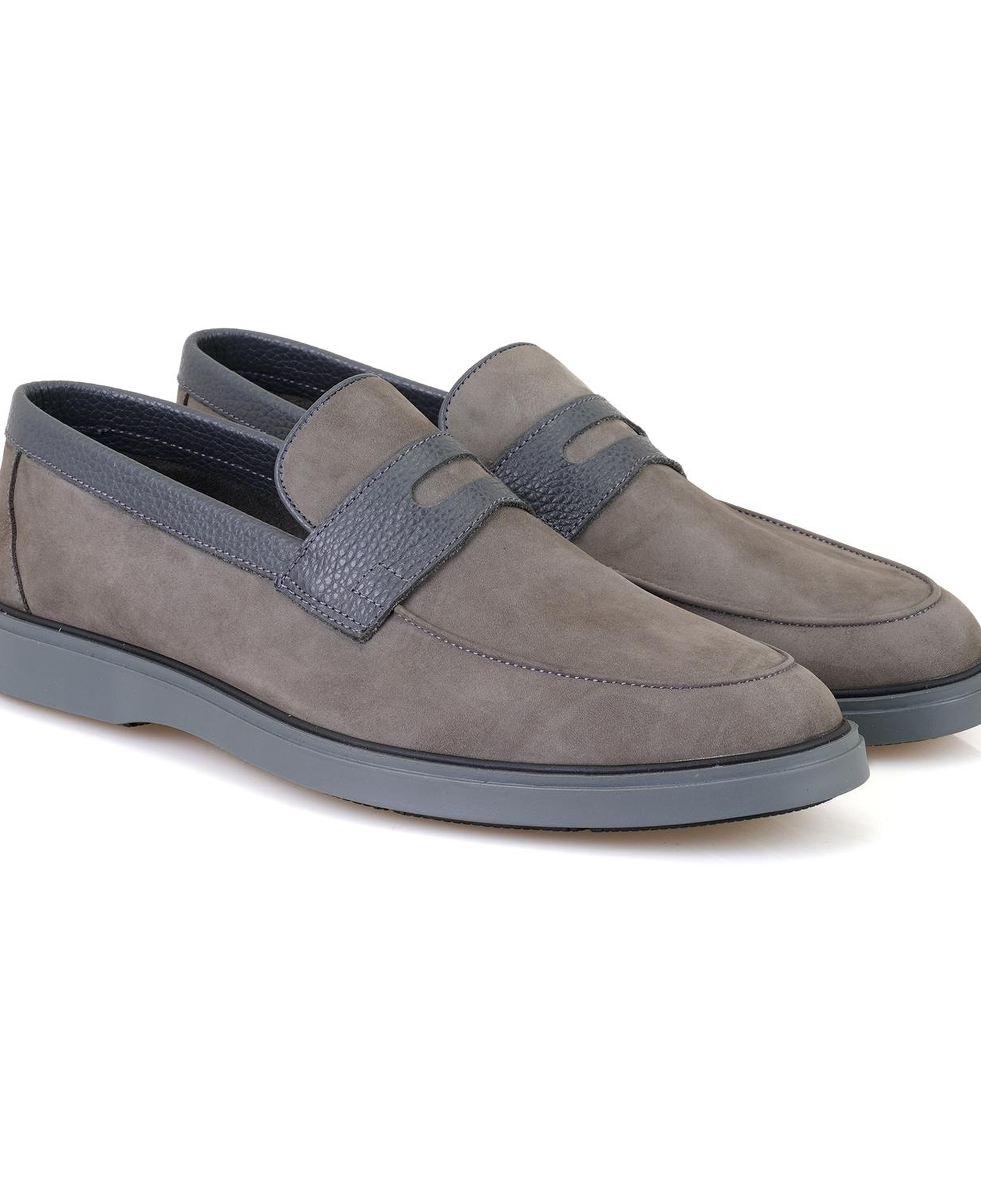 Barnes Gri Erkek Nubuk Deri Günlük Ayakkabı