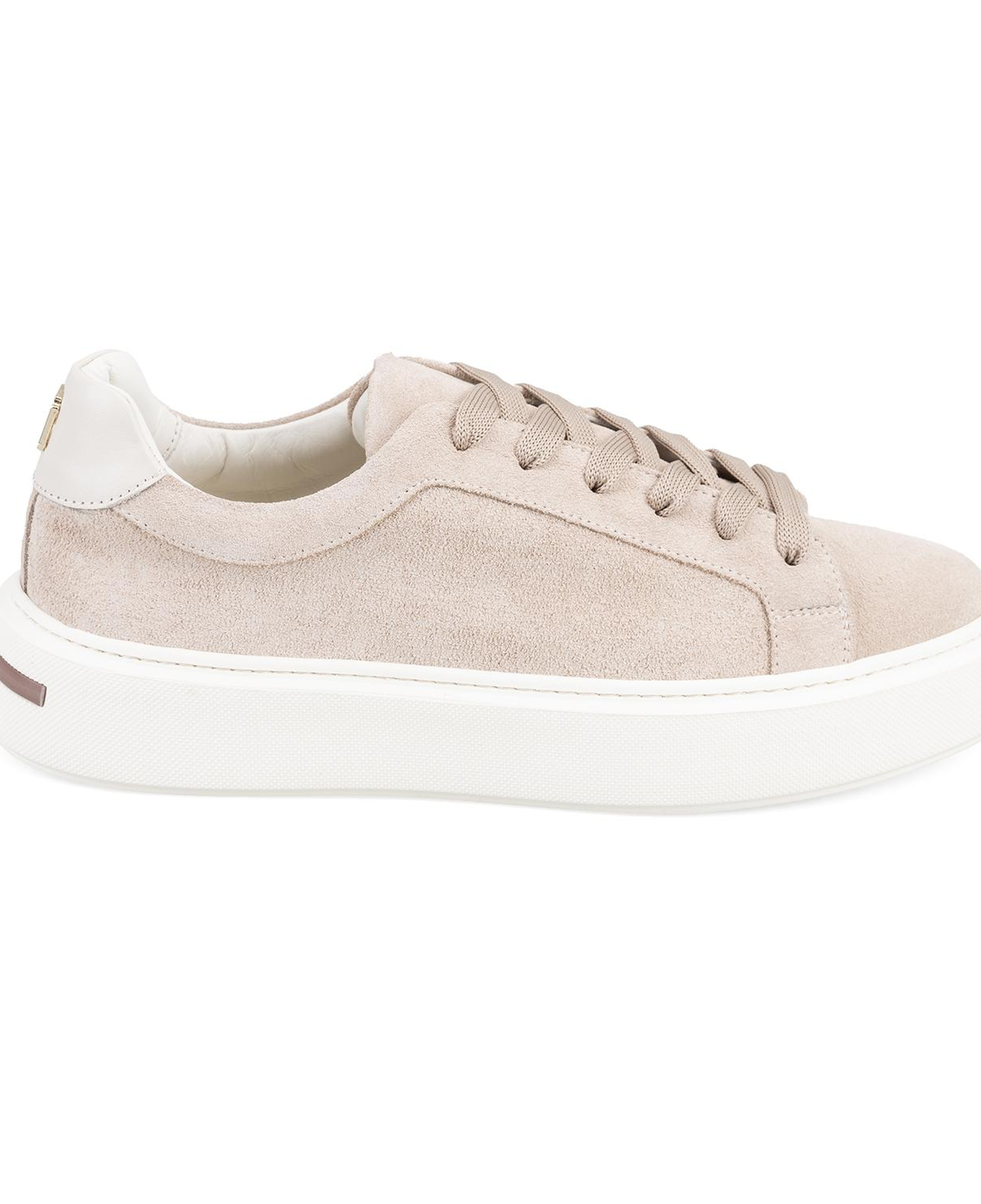 Kadın Bej Süet Deri Spor Ayakkabı