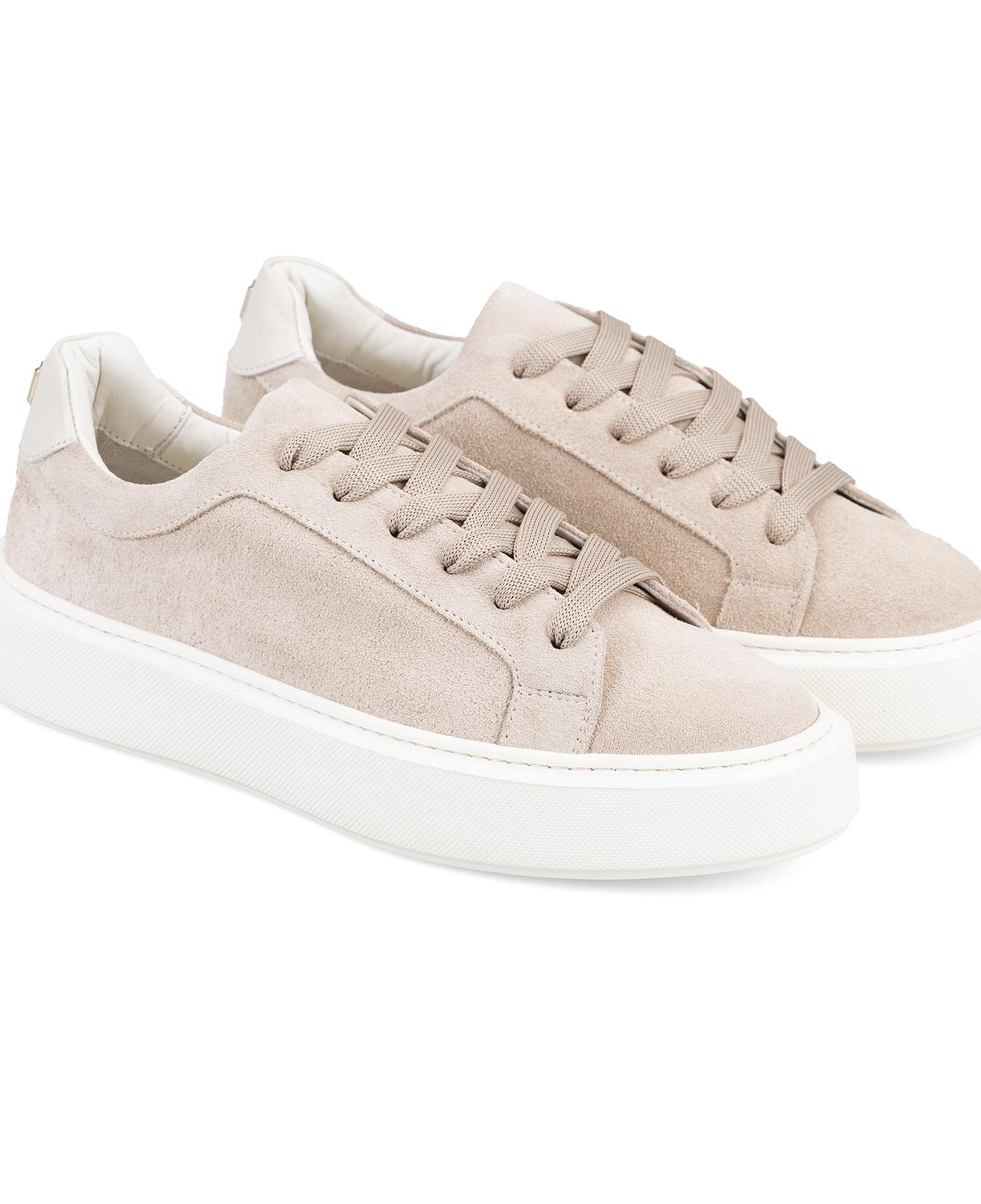 Kadın Bej Süet Deri Spor Ayakkabı