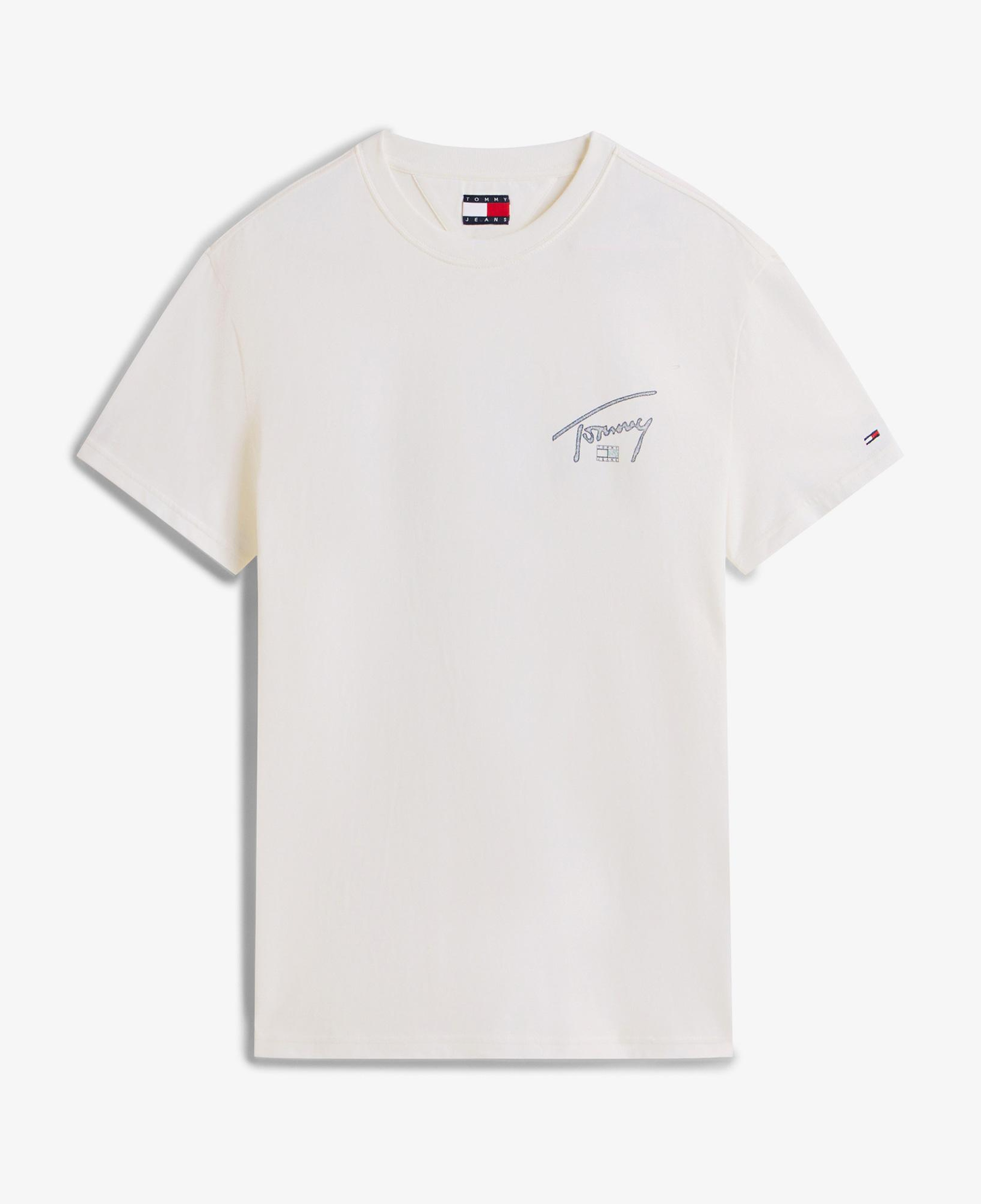 Tommy Hilfiger Signature Erkek Beyaz T-Shirt