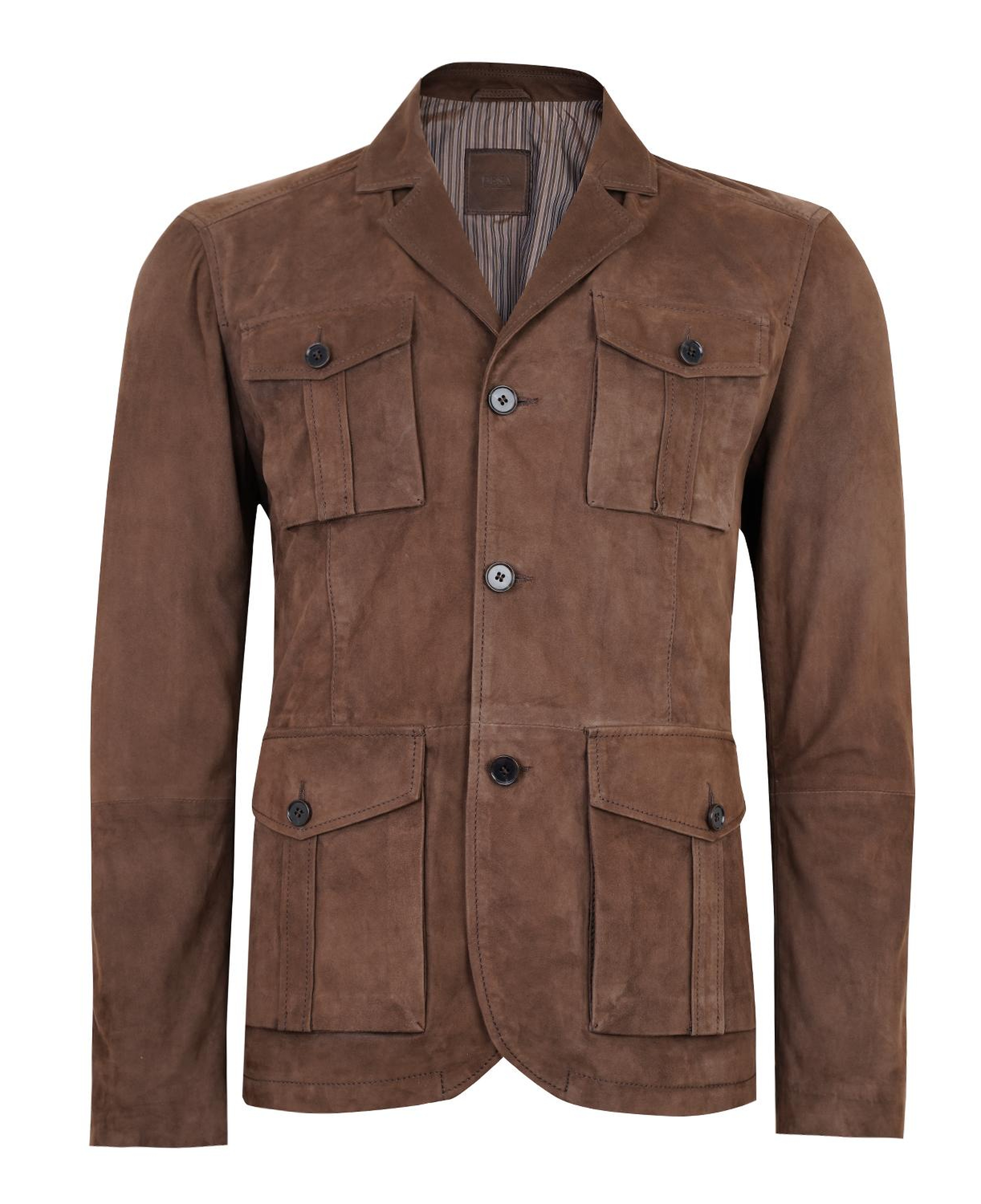 Antonin Kahve Erkek Süet Deri Safari Ceket