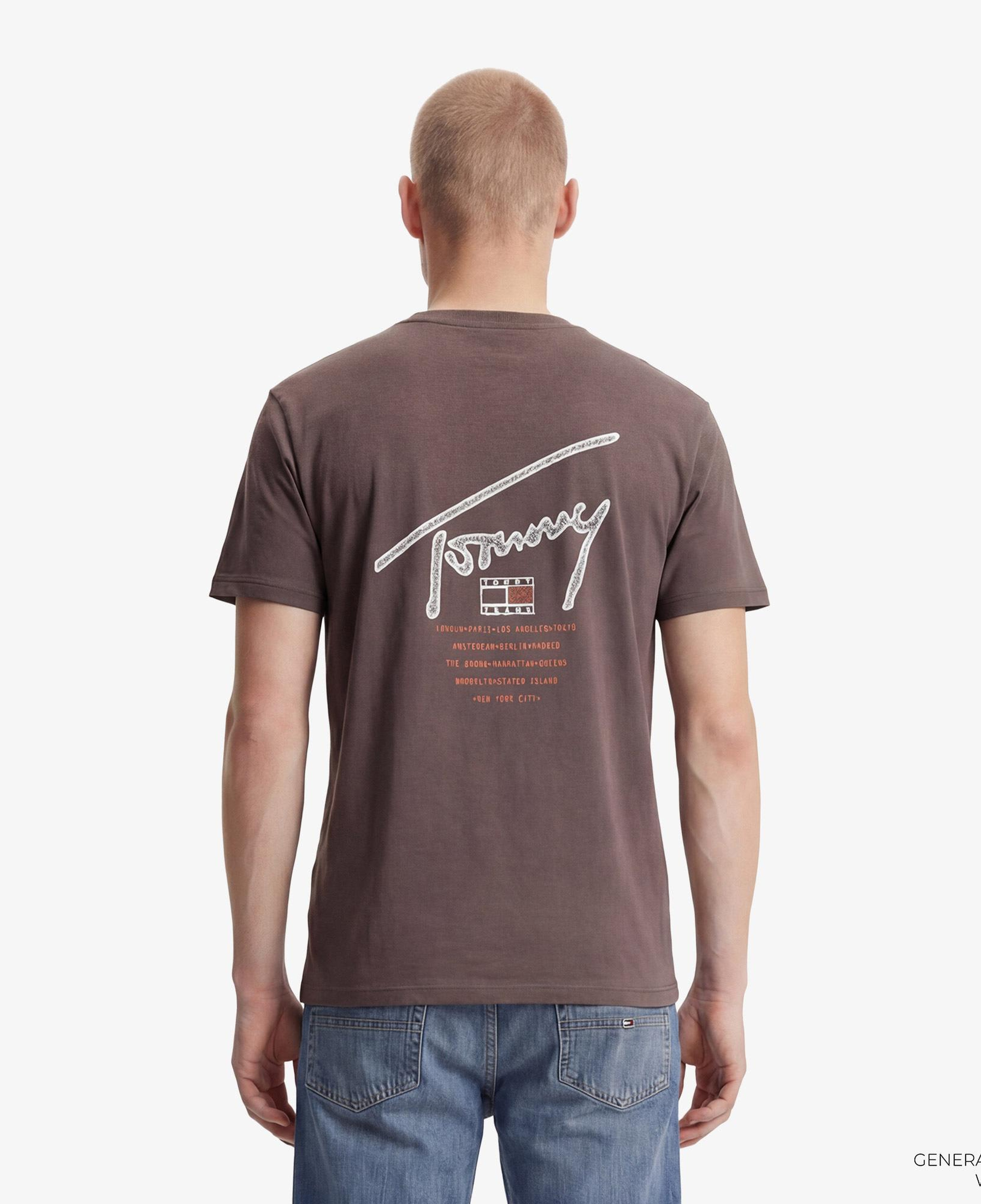 Tommy Hilfiger Signature Erkek Kahverengi T-Shirt