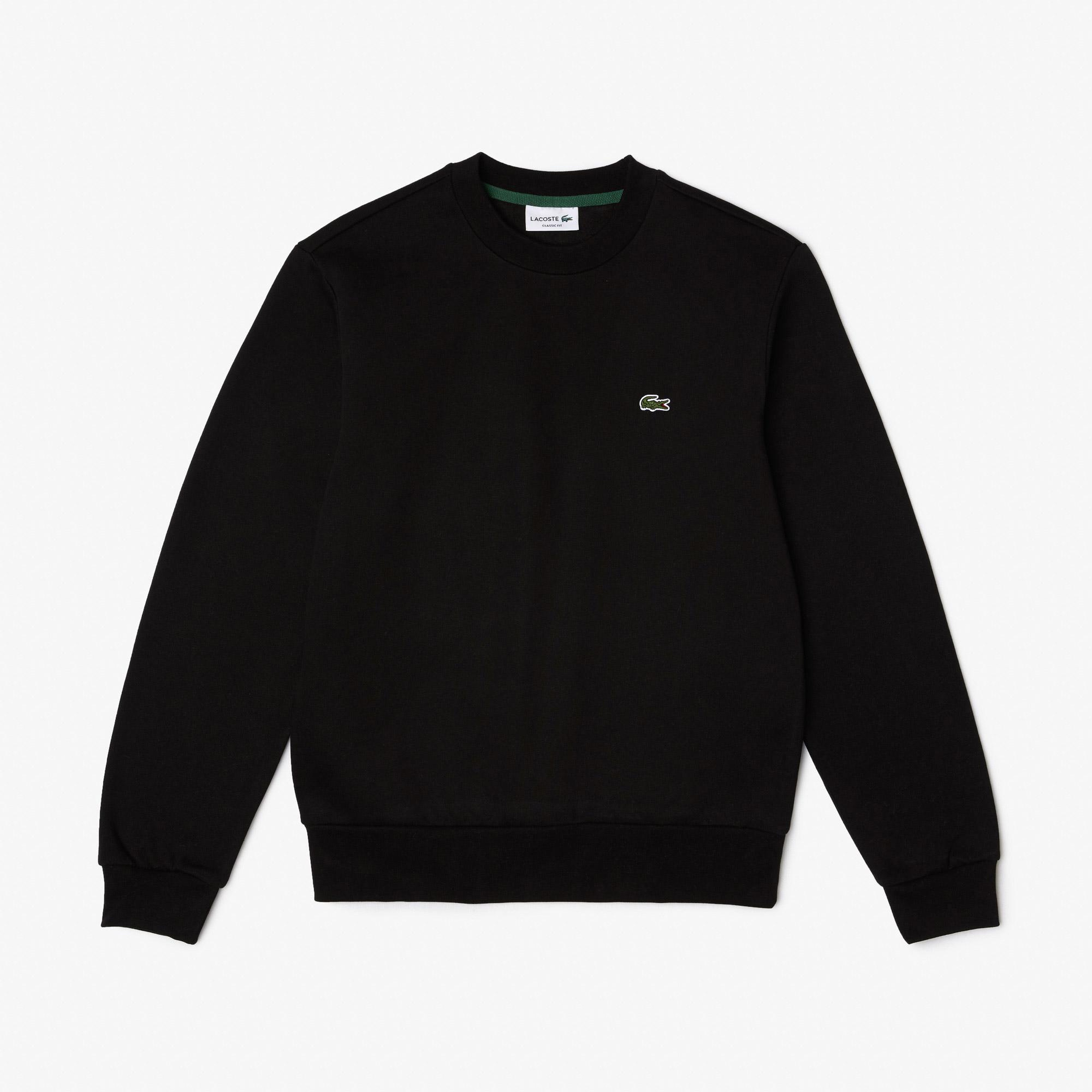Lacoste Erkek Classic Fit Bisiklet Yaka Siyah Sweatshirt