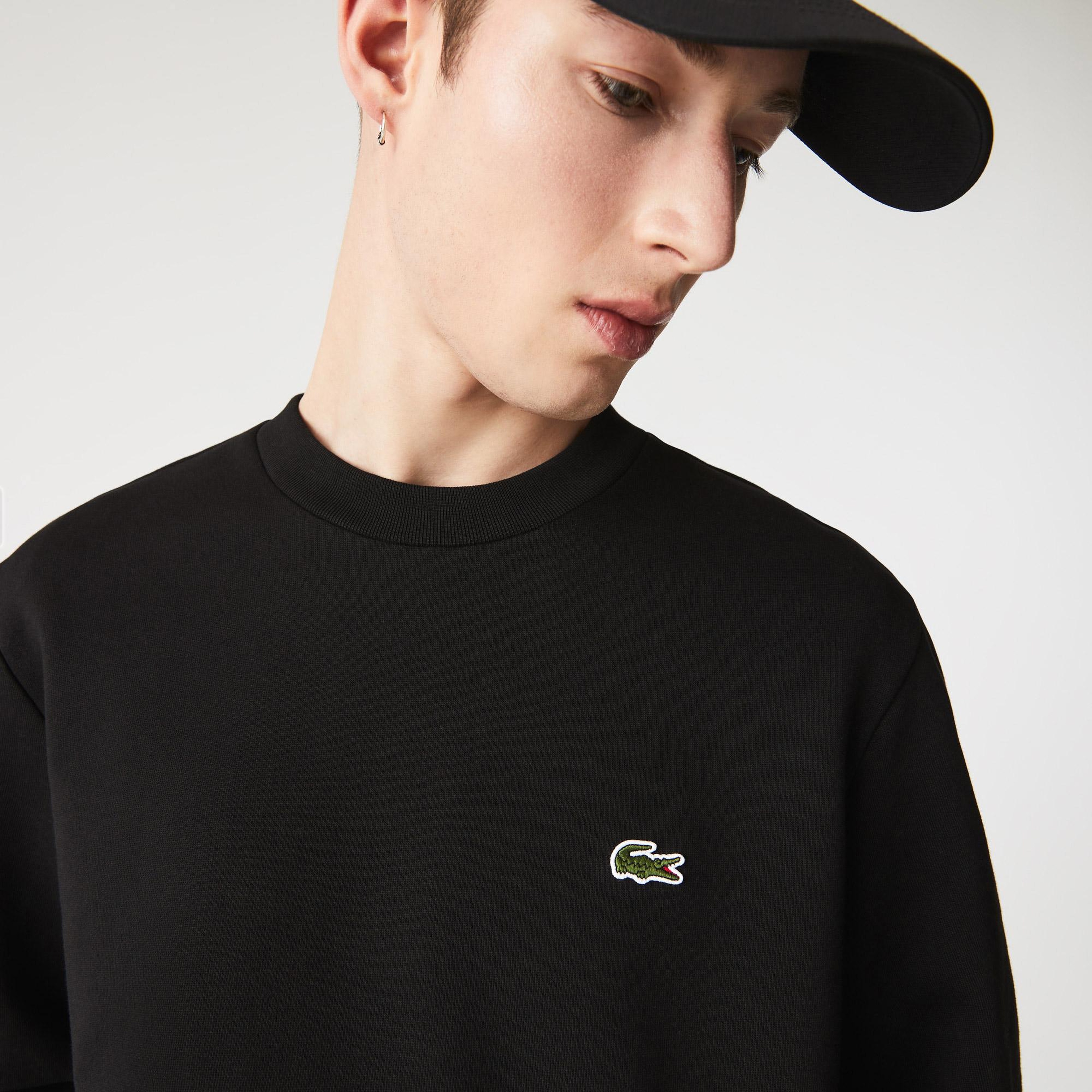 Lacoste Erkek Classic Fit Bisiklet Yaka Siyah Sweatshirt