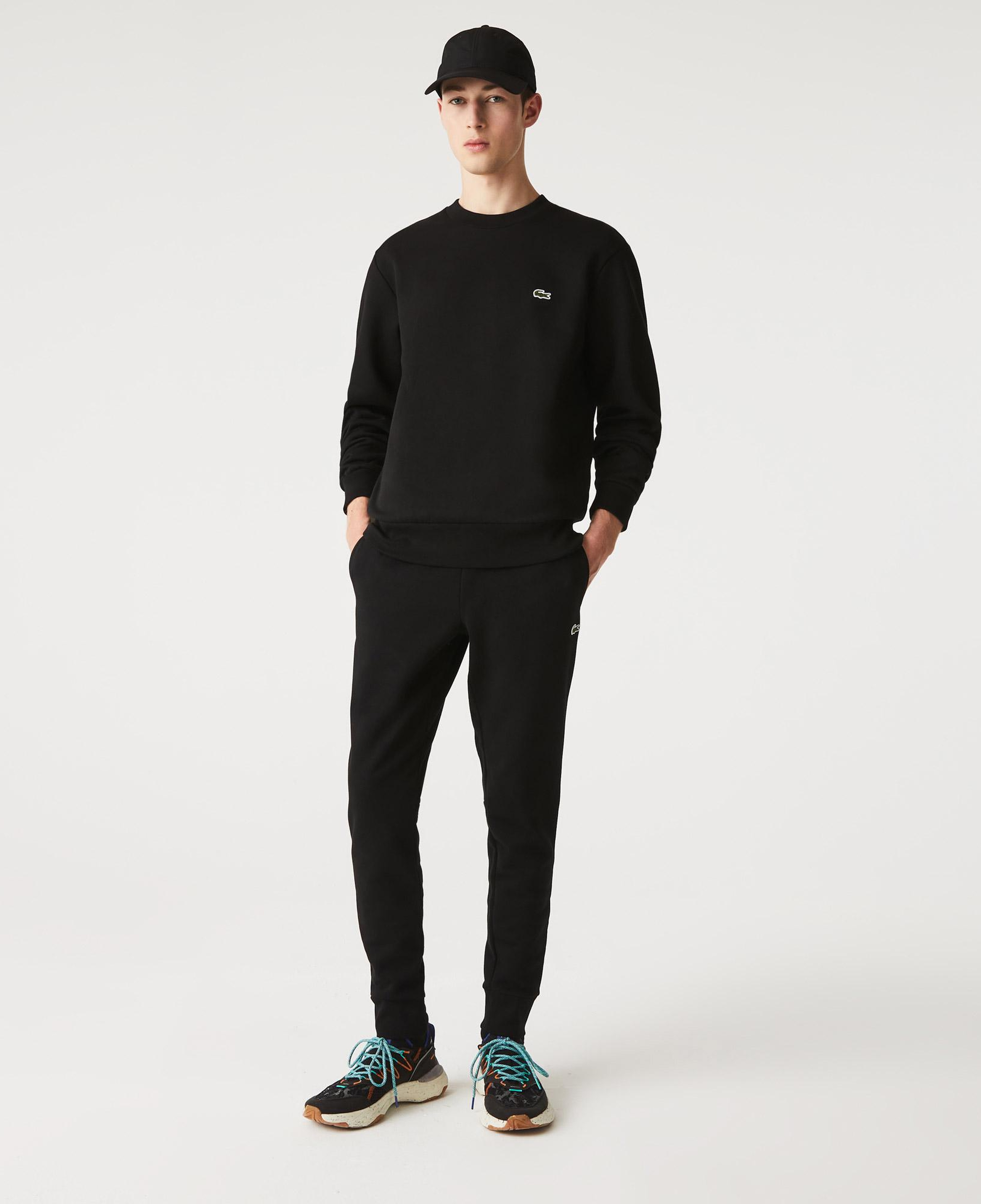 Lacoste Erkek Classic Fit Bisiklet Yaka Siyah Sweatshirt