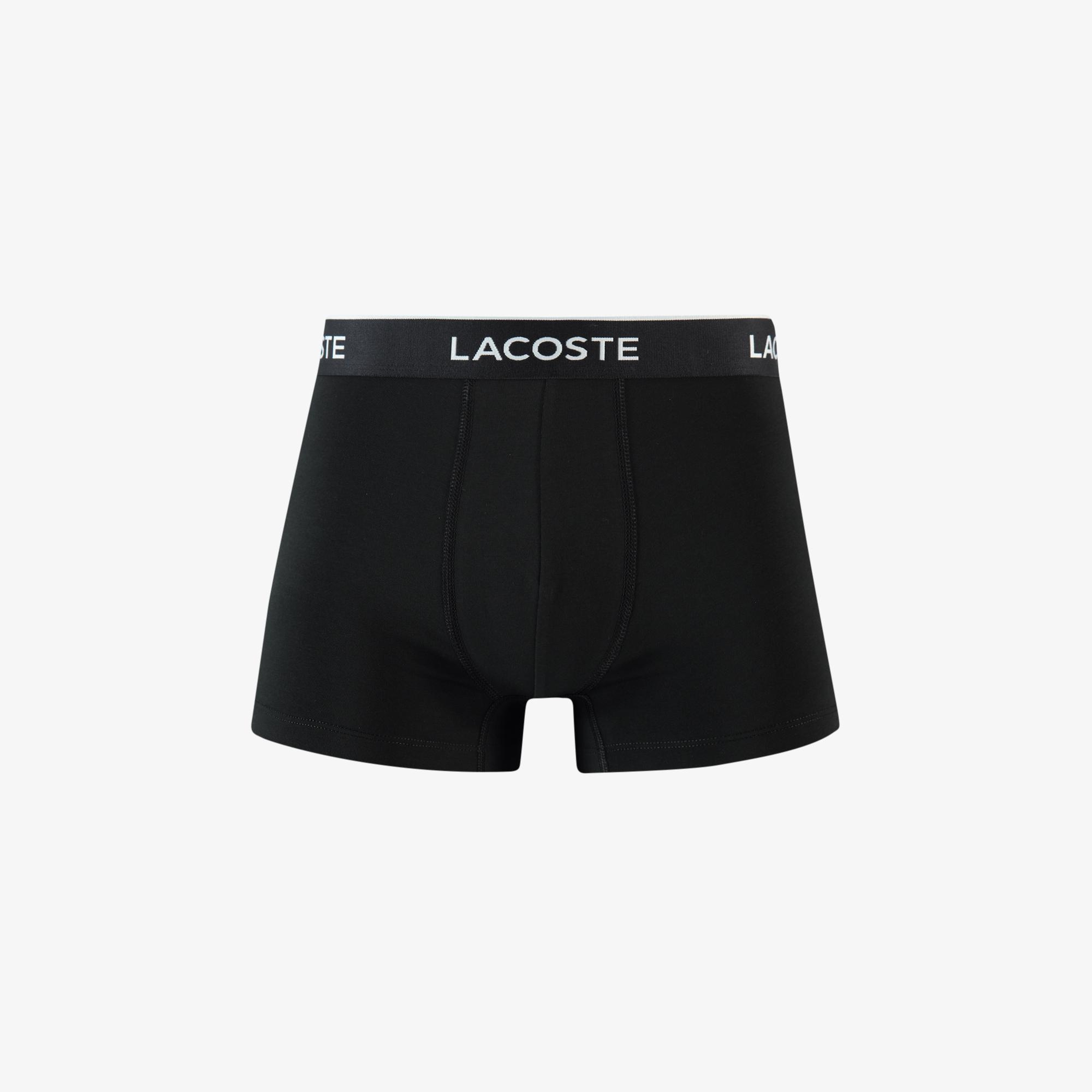 Lacoste Erkek 3'lü Siyah Boxer