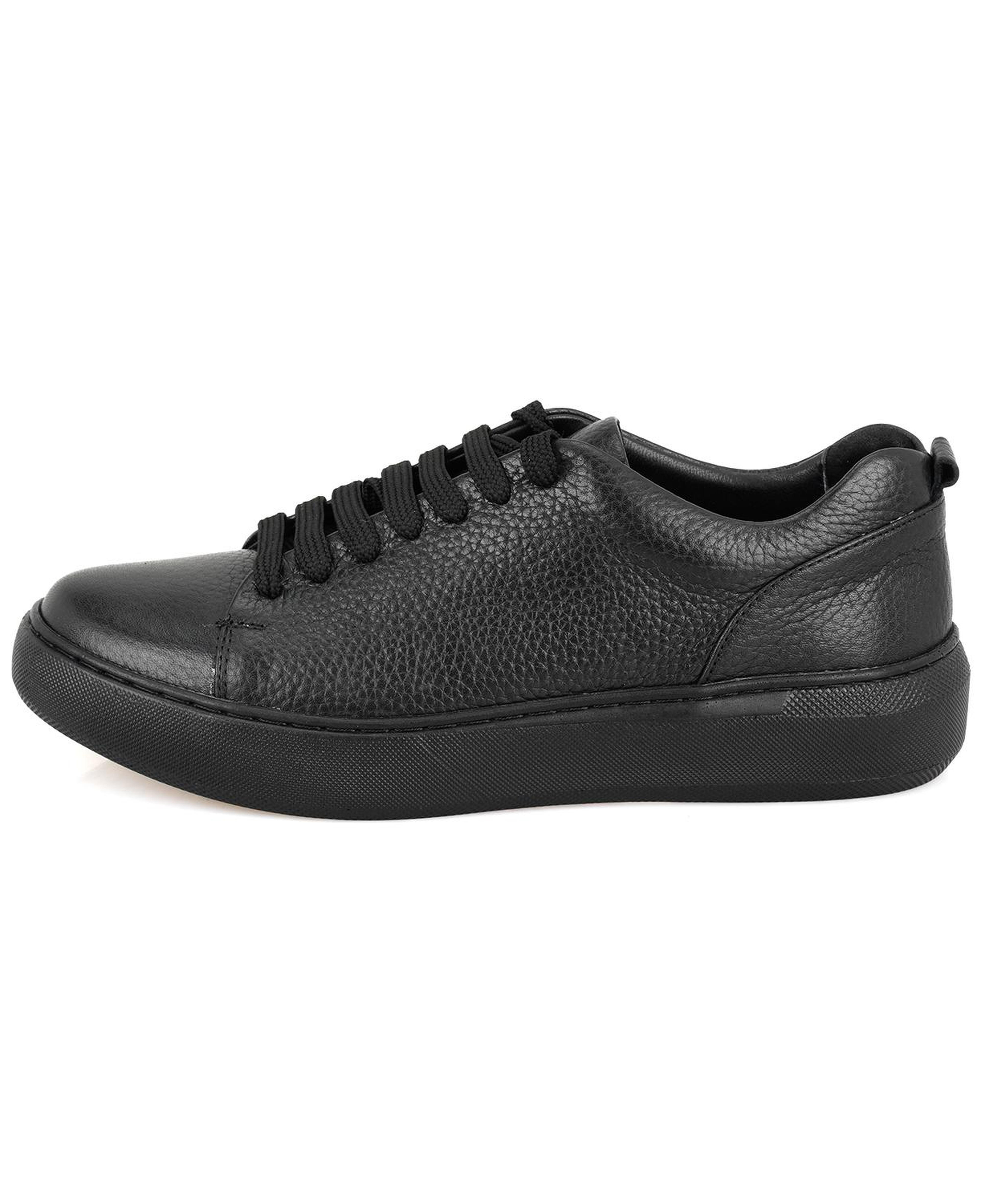 Kadın Siyah Deri Spor Ayakkabı