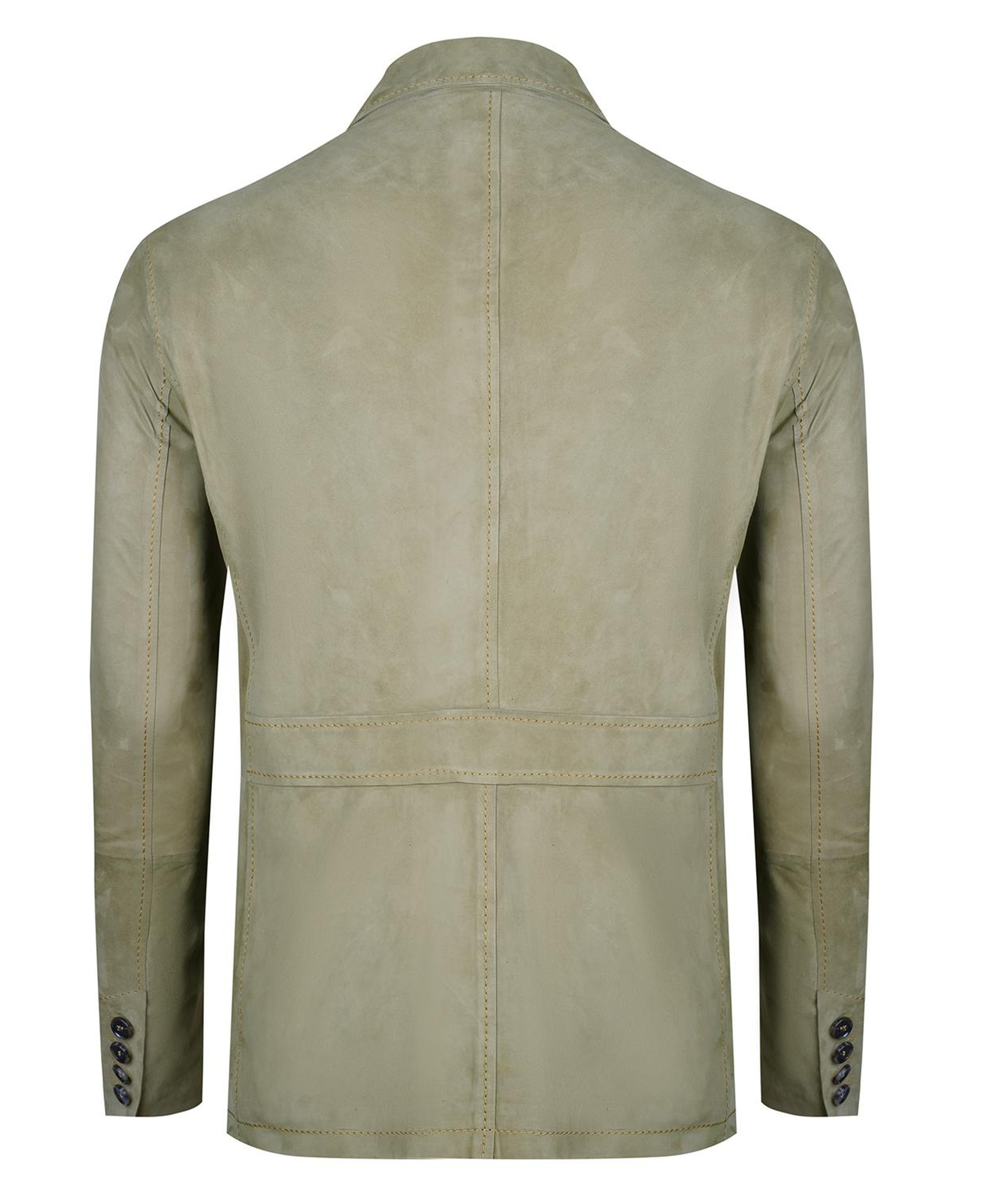 Antonin Yeşil Erkek Süet Safari Deri Ceket