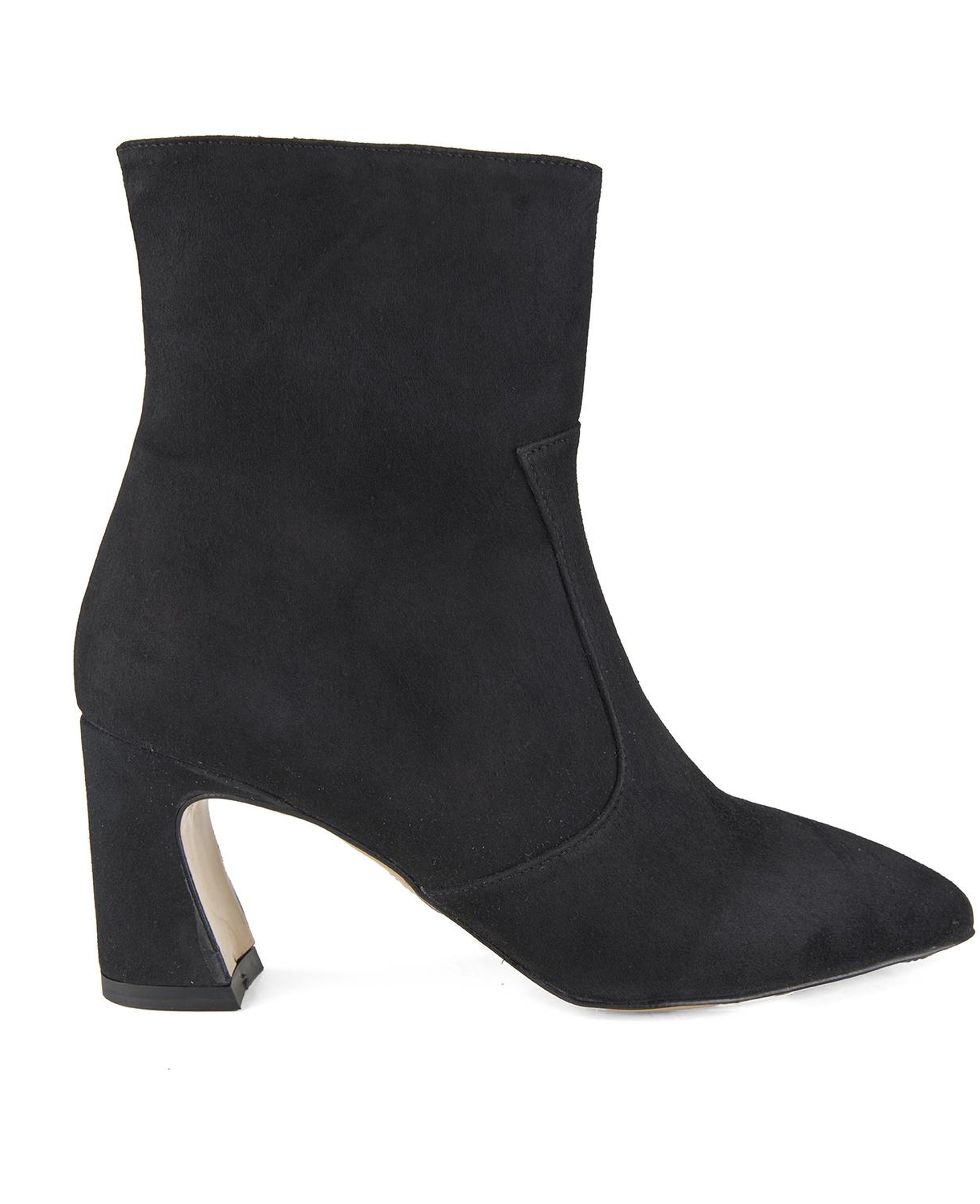 Kadın Siyah Topuklu Süet Bot