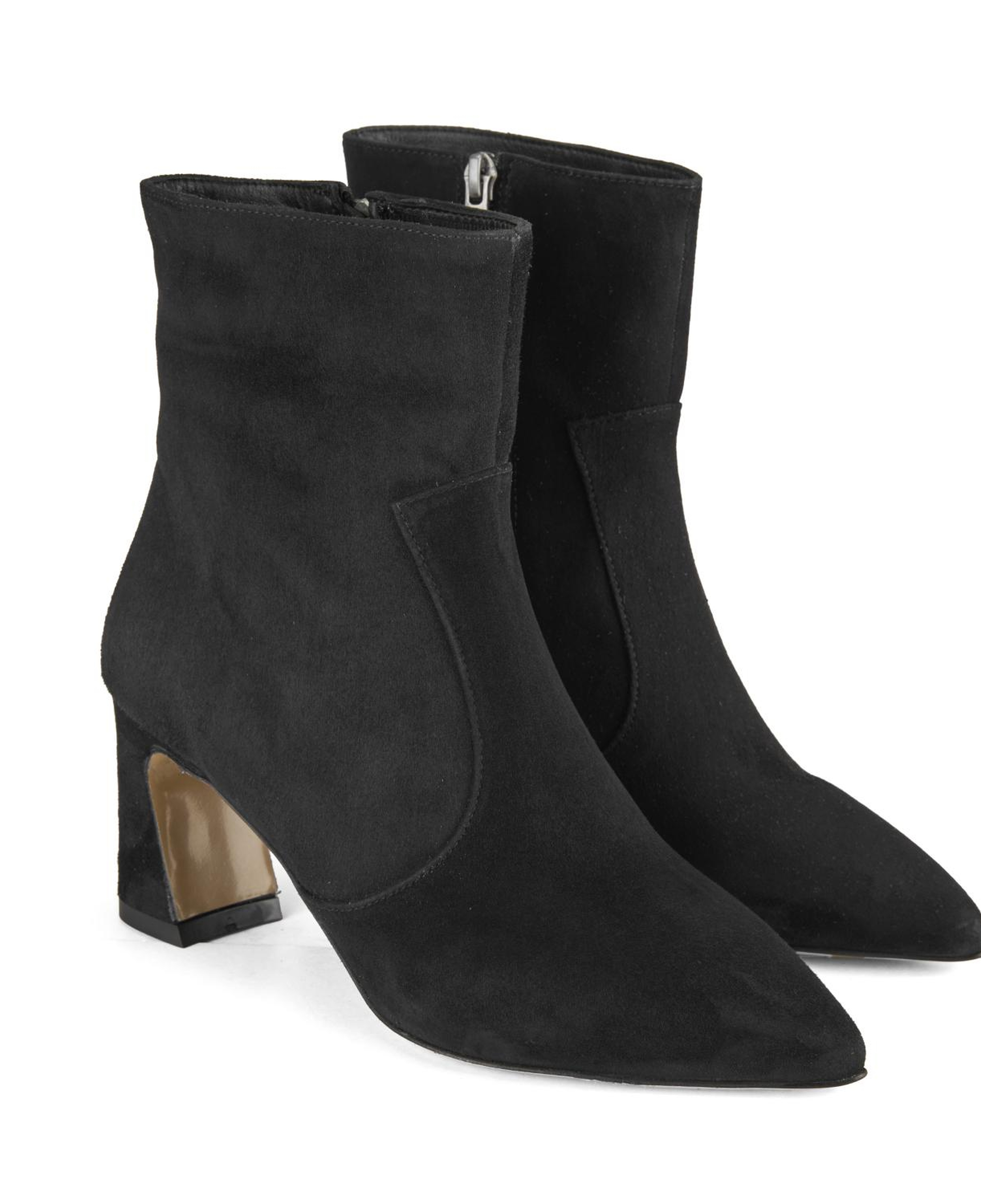 Kadın Siyah Topuklu Süet Bot